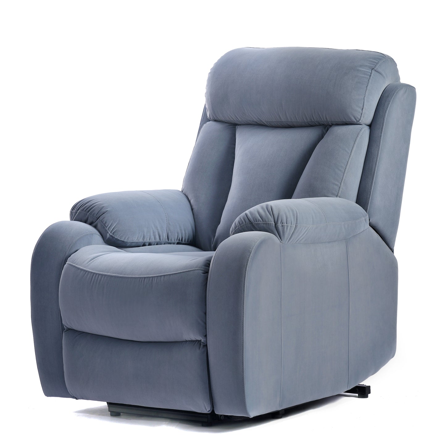 Comfort Plus Power Lift Chair Recliner with Adjustable Remote Control - Light Blue Australia Cashmere Fabric