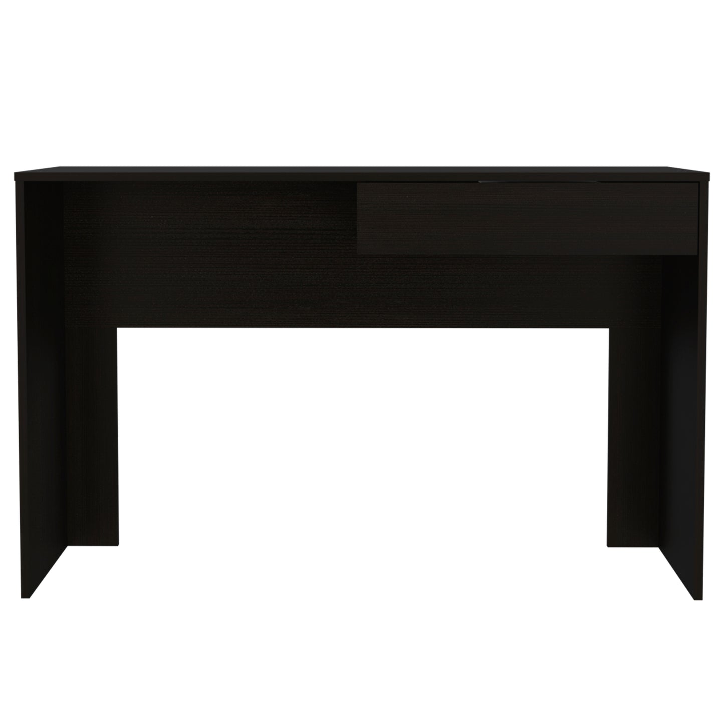 Sleek Black Computer Desk with Drawer for Writing