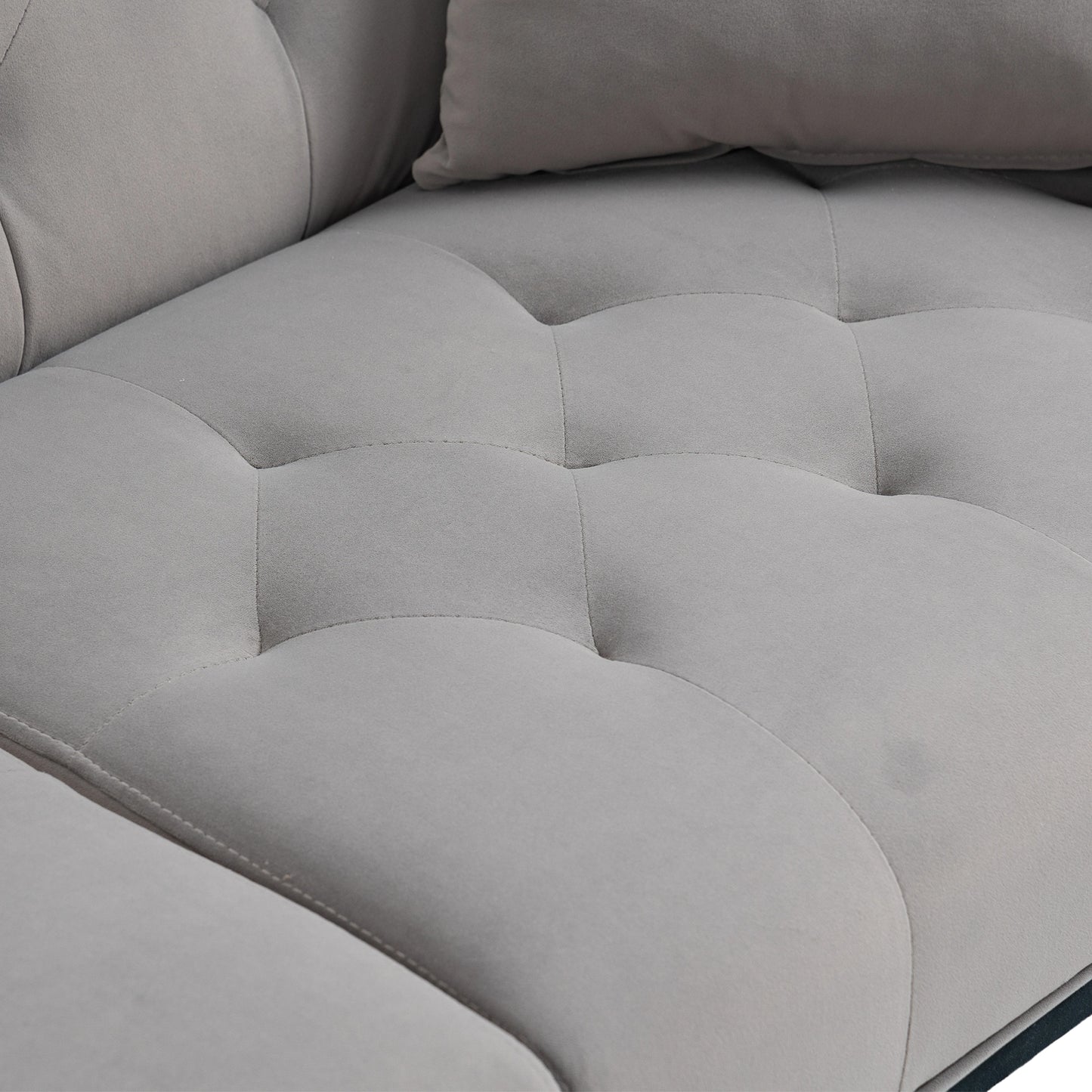 Velvet  Sofa , Accent sofa .loveseat sofa with metal  feet