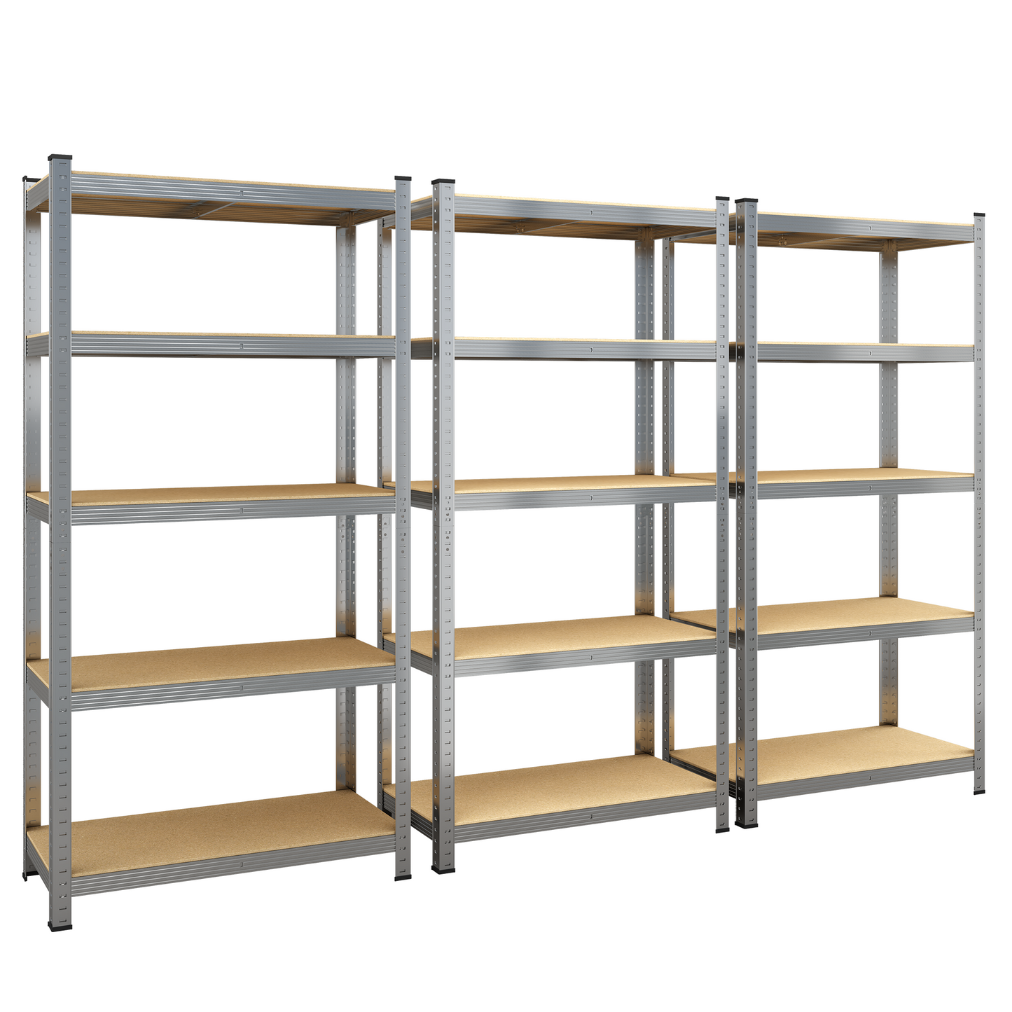 5-Tier Utility Shelves, Metal Storage Shelves Garage Shelving Unit Adjustable Garage Storage Shelves Storage Racks Heavy Duty Shed Shelving- Silver,35*18*71 Inch