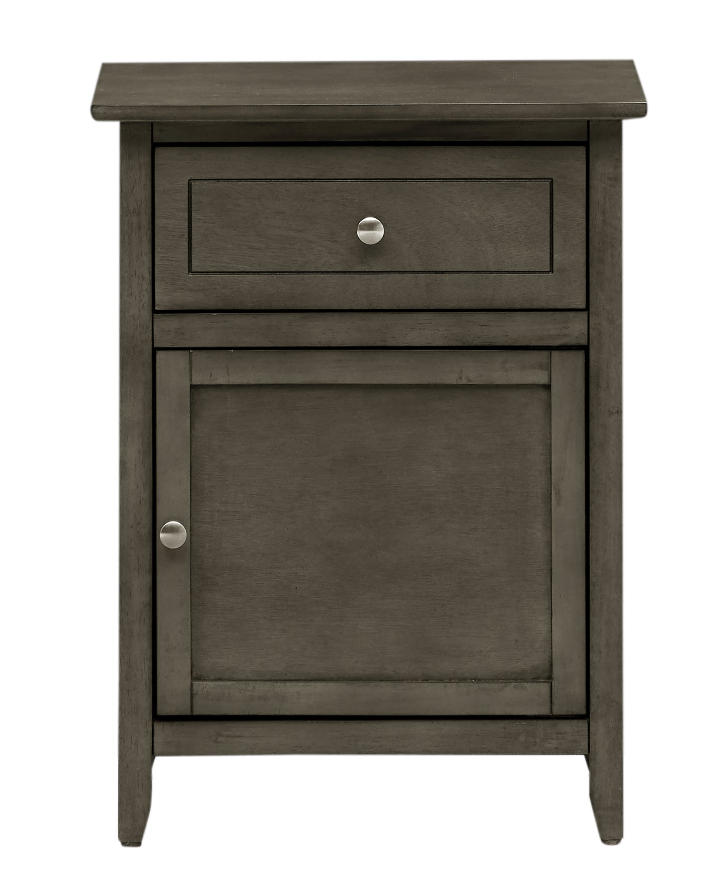 Izzy G1411-N-05 1 Drawer /1 Door Nightstand , Gray