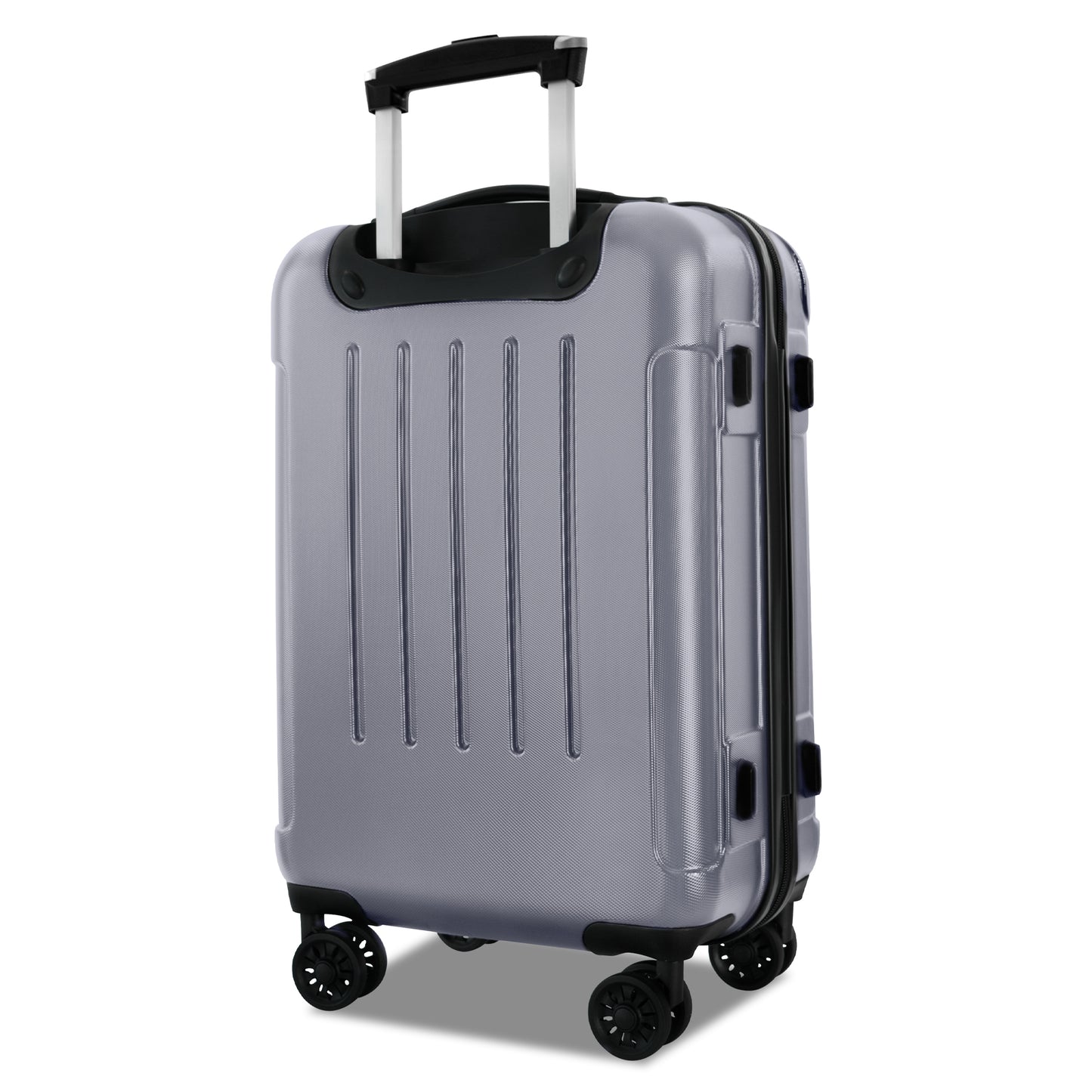 Luggage 3 Piece Sets with Spinner Wheels ABS+PC Lightweight (20/24/28), Grey