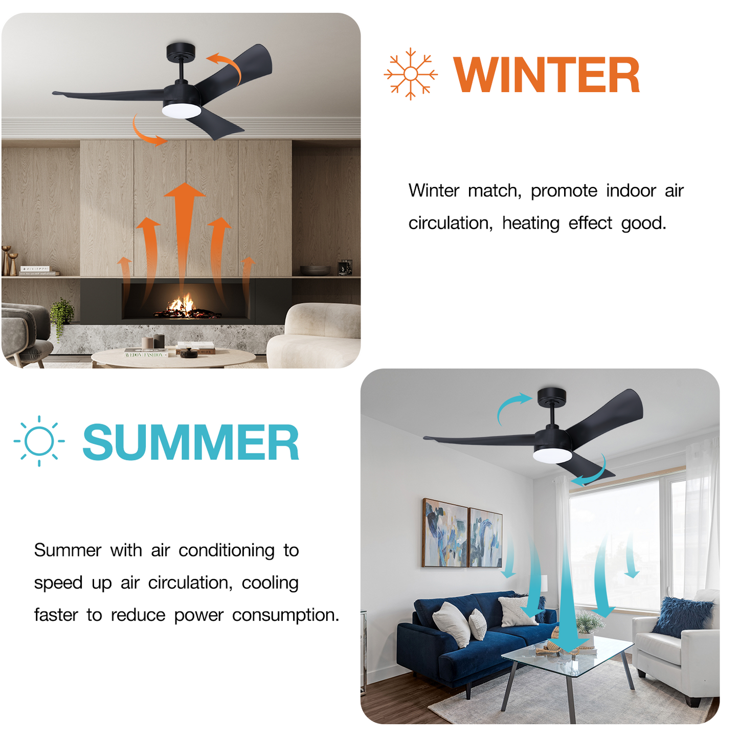 Intelligent Ceiling Fan YJ662-52-B-2