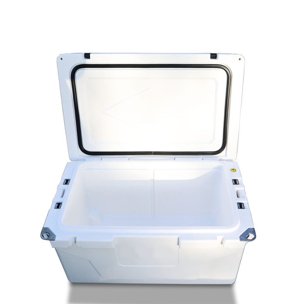 Portable White Outdoor Camping Picnic Fishing Cooler Box 65QT