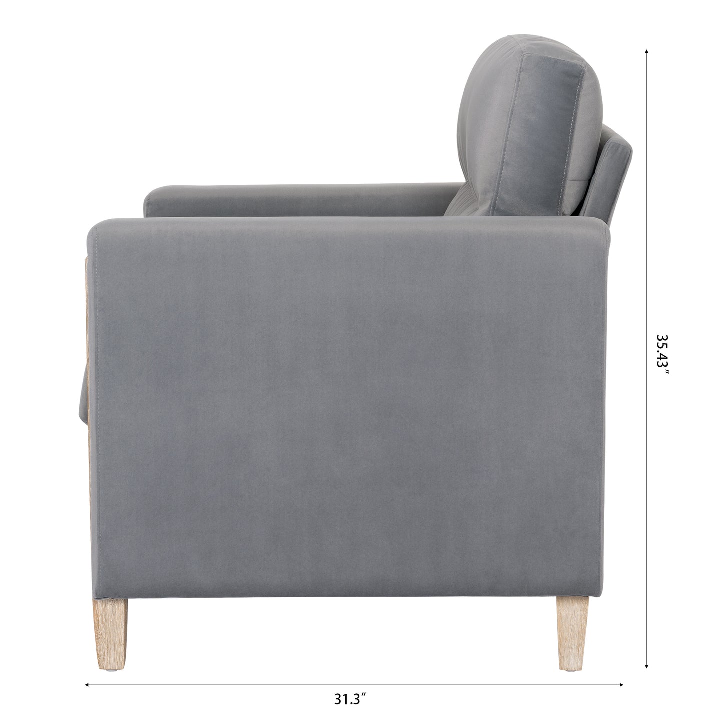 Elegant Gray 1-Seater Sofa for Small Living Spaces