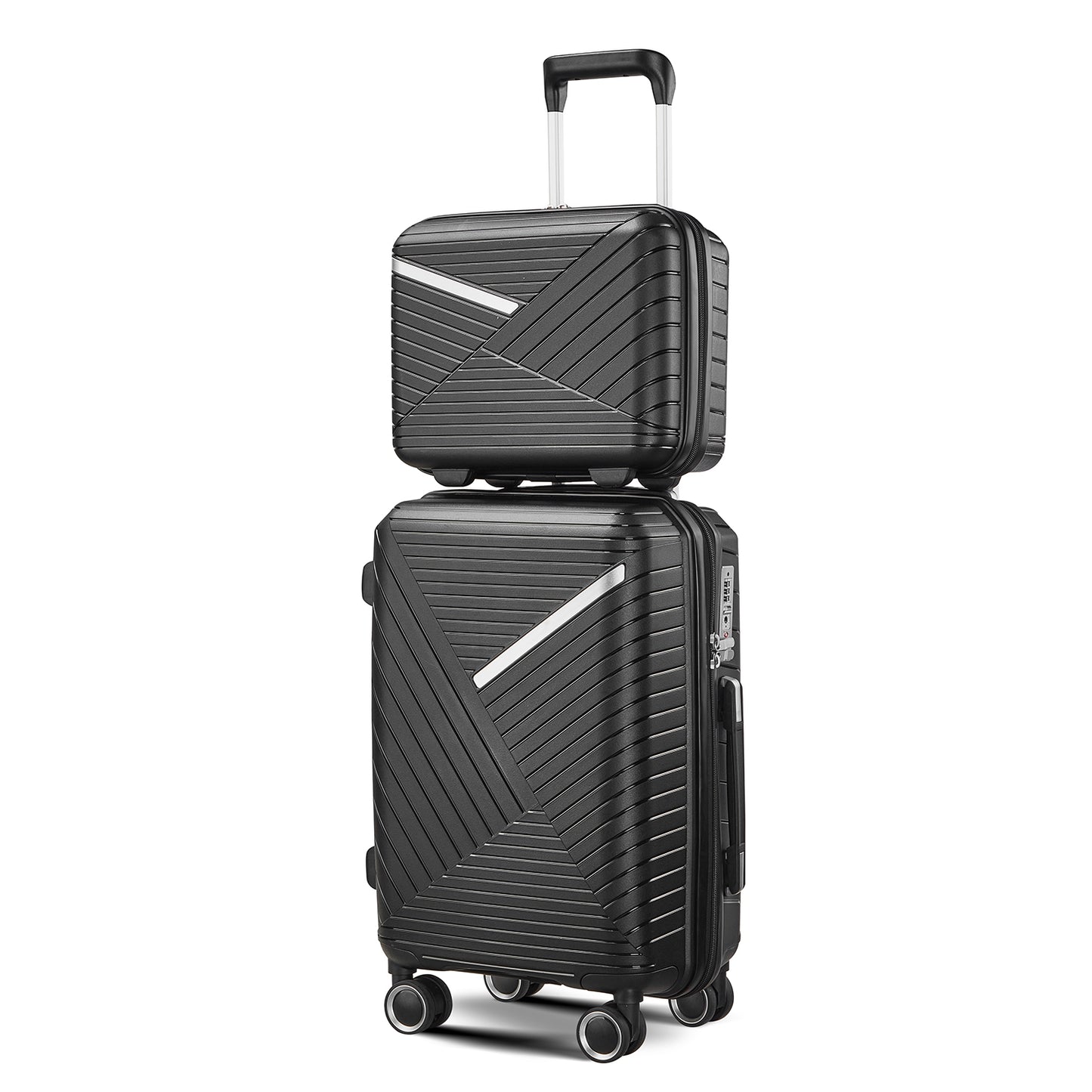 Luggage Sets 4 Piece(14/20/24/28), Expandable Lightweight Suitcase with 4 Double 360 Degrees Mute Spinner Wheels PP Materials Durable TSA Lock Travel Luggage