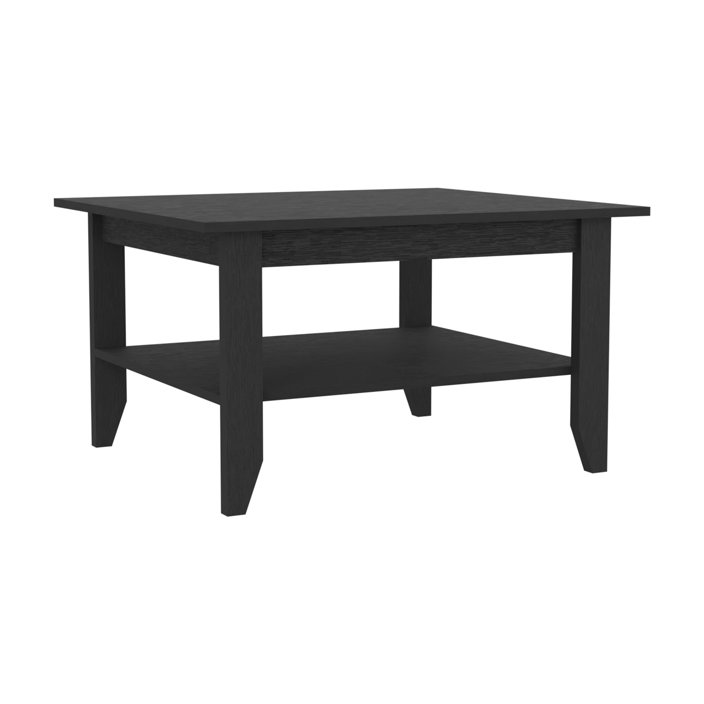 San Jose Coffee Table with Black Wengue Finish and Storage Shelf