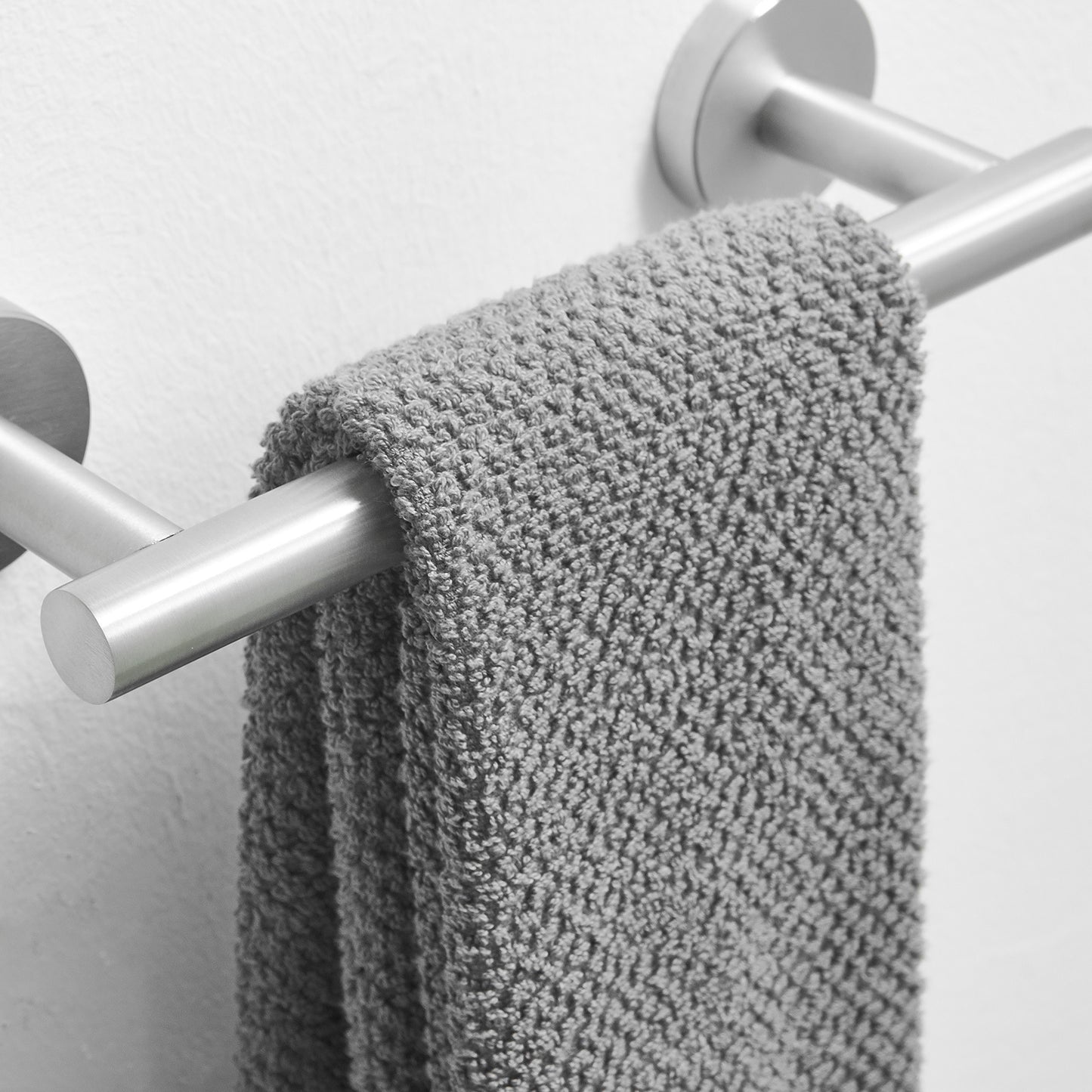 Elevate Your Bathroom with a Brushed Nickel Wall Mount Towel Bar and Toilet Paper Holder