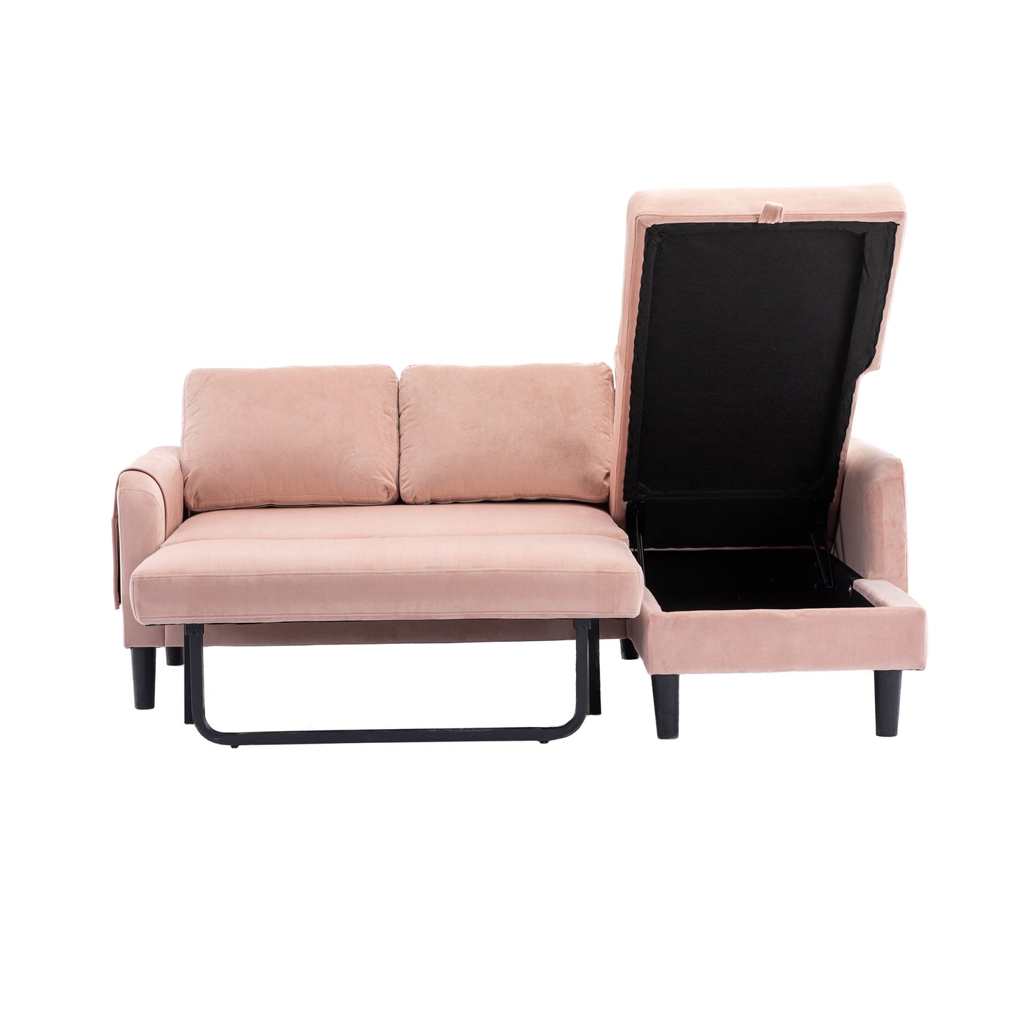 UNITED WE WIN Sectional Sofa Reversible Sectional Sleeper Sectional Sofa with Storage Chaise