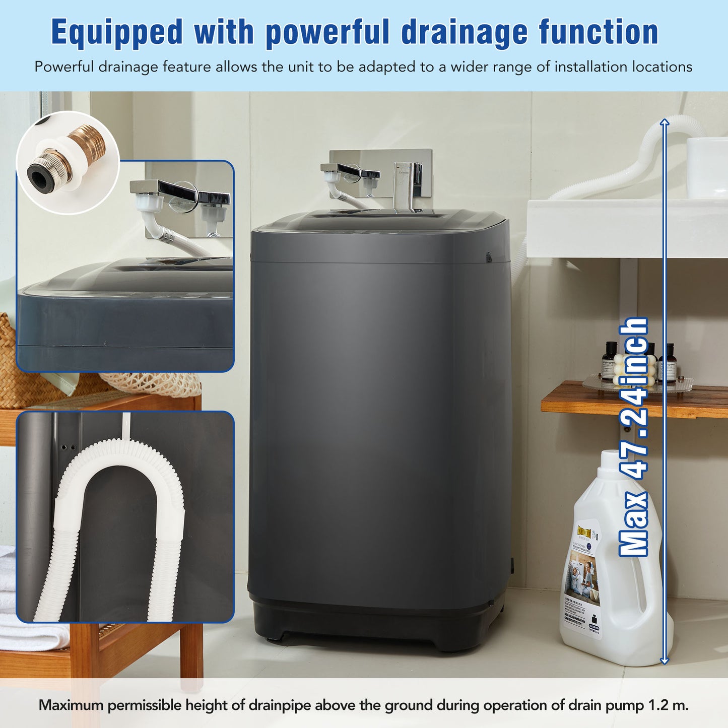 Compact Automatic Home Washer with Versatile Programs