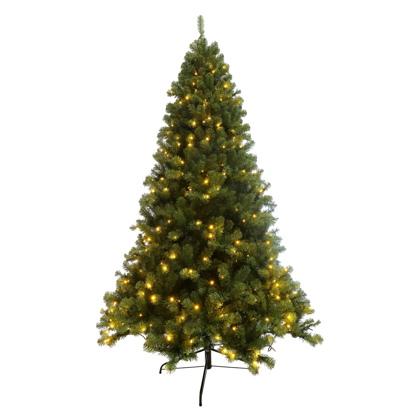 7.5ft Pre-lit Artificial Christmas Tree with Hinged Xmas Tree with 400 Pre-strung Led Lights and Foldable Stand