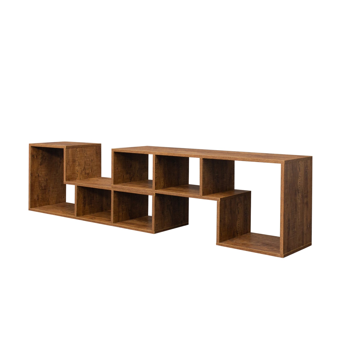 Versatile Walnut Home Furniture Cabinet with Display Shelves