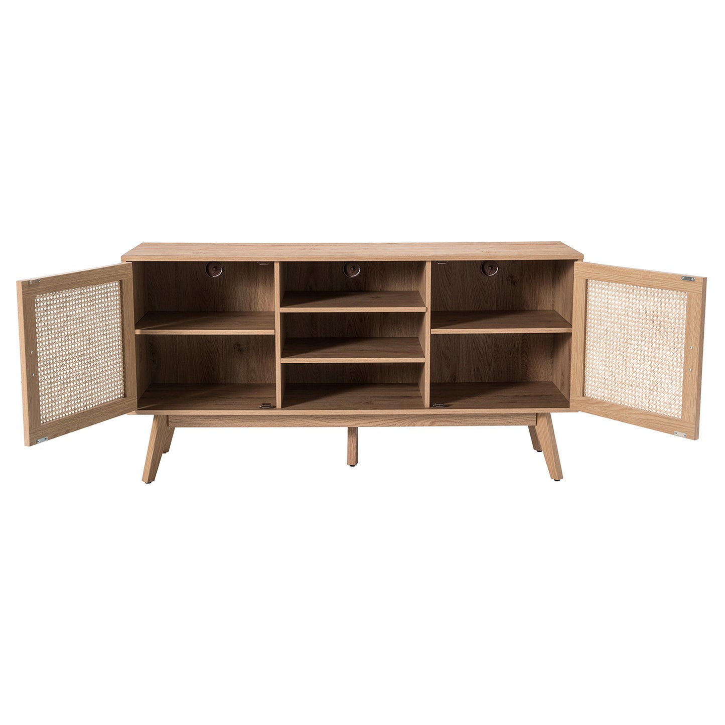 Scylla Solid Oak TV Stand for 65-Inch TVs with Two Doors