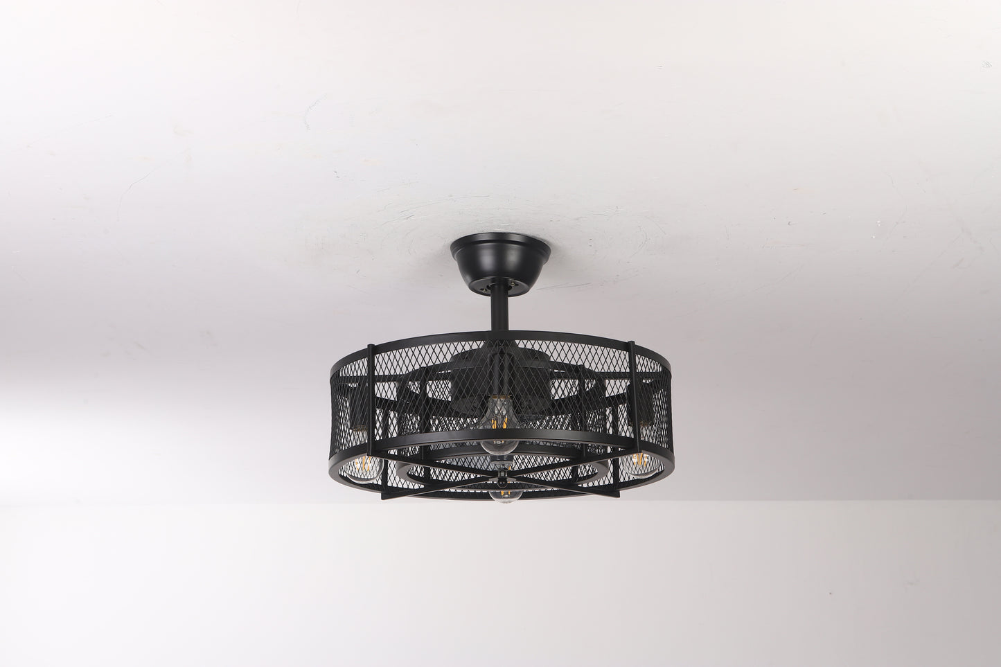 Elegant Black Ceiling Fan with Remote Control - 6 Speeds, Reversible Blades, Quiet Motor - Enhanced Cooling and Comfort All Year Round