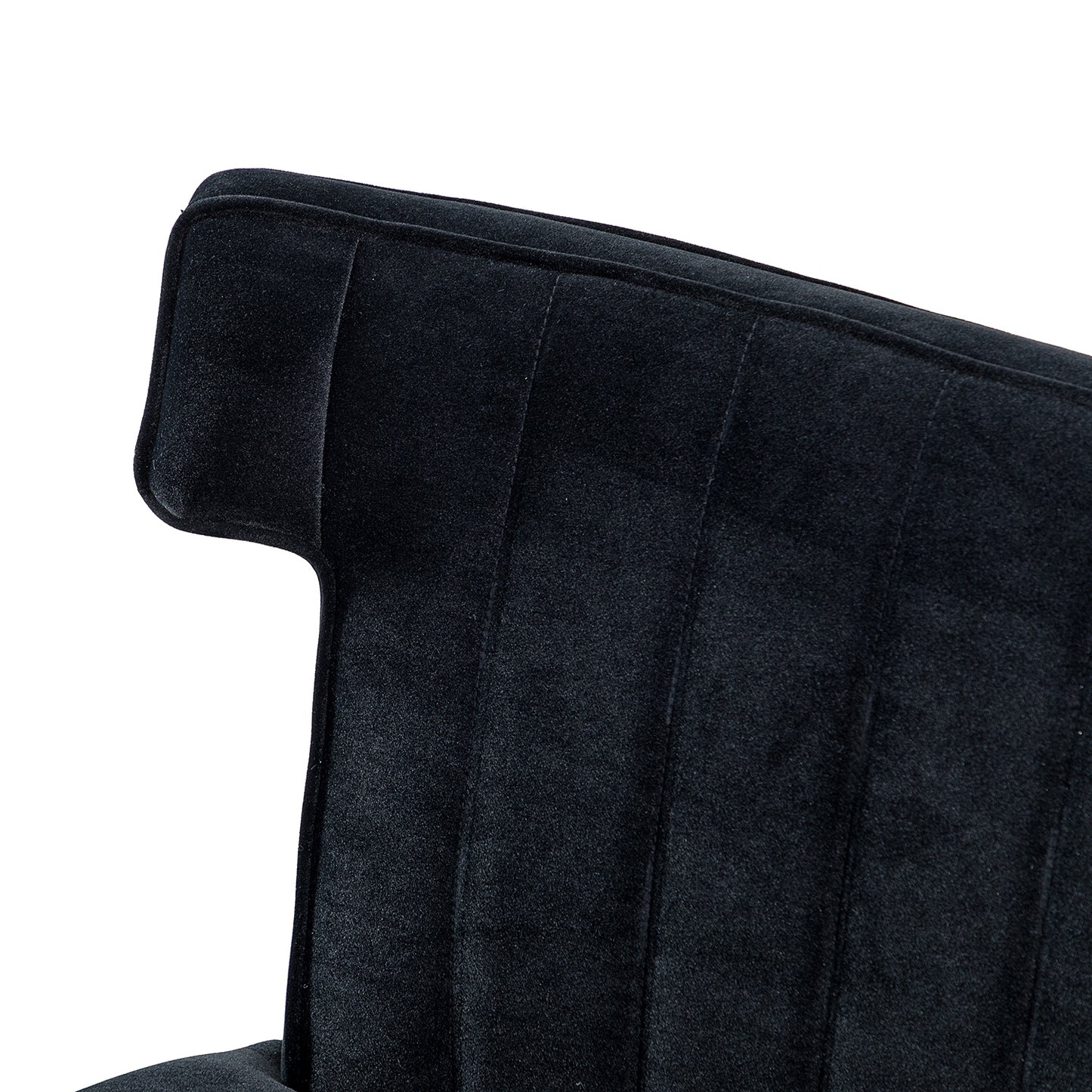 Aeneas Armless Loveseat BLACK