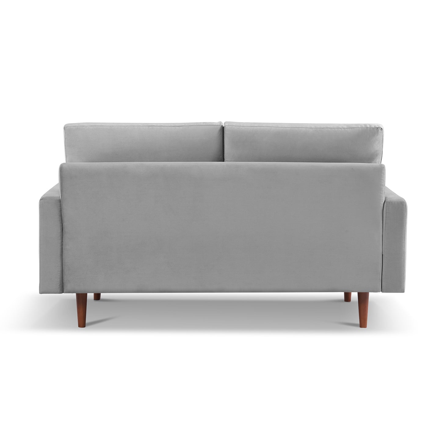 69”  Modern Velvet Fabric Loveseat Couch - Grey, Solid Wooden Frame with High-Density Foam