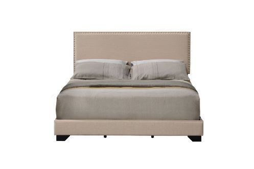 Leandros Queen Bed• Beige Fabric 27420Q