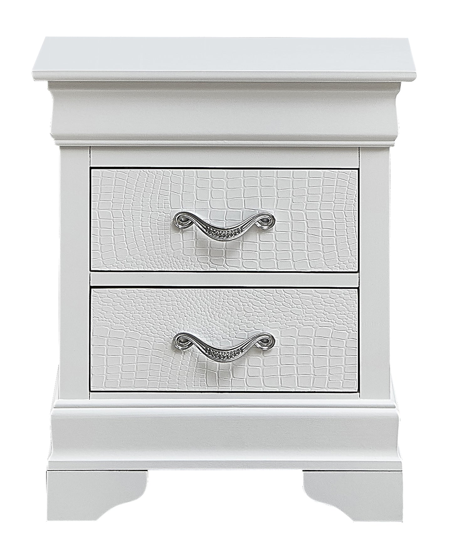 Lorana G6590-N Nightstand , Silver Champagne