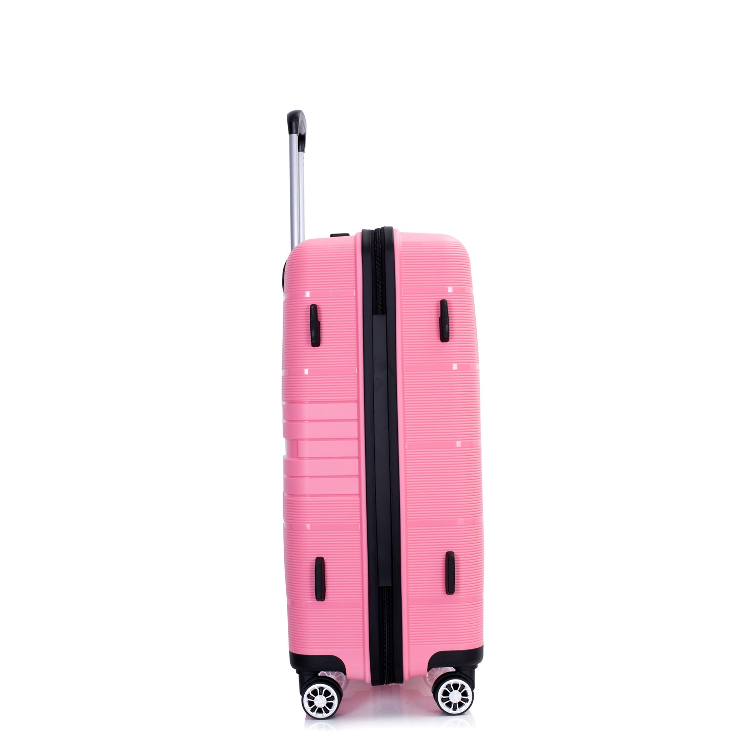 Hardshell Suitcase Double Spinner Wheels PP Luggage Sets Lightweight Durable Suitcase with TSA Lock,3-Piece Set (20/24/28) , Pink