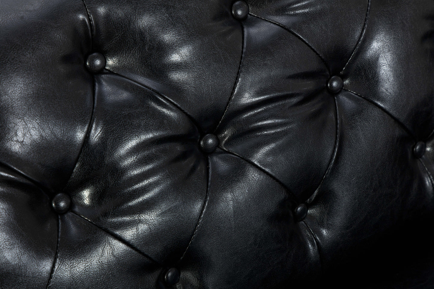 Black 2047 PU Leather Sofa