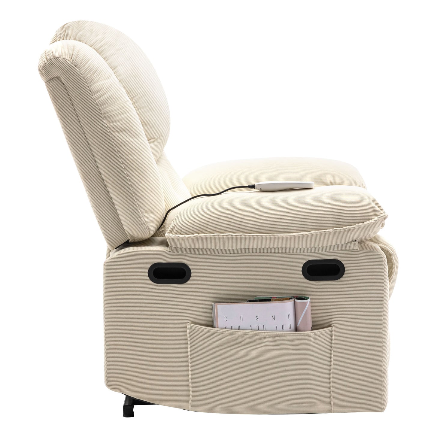 Adjustable Massage and Heating Power Lift Recliner Chair with Side Pocket