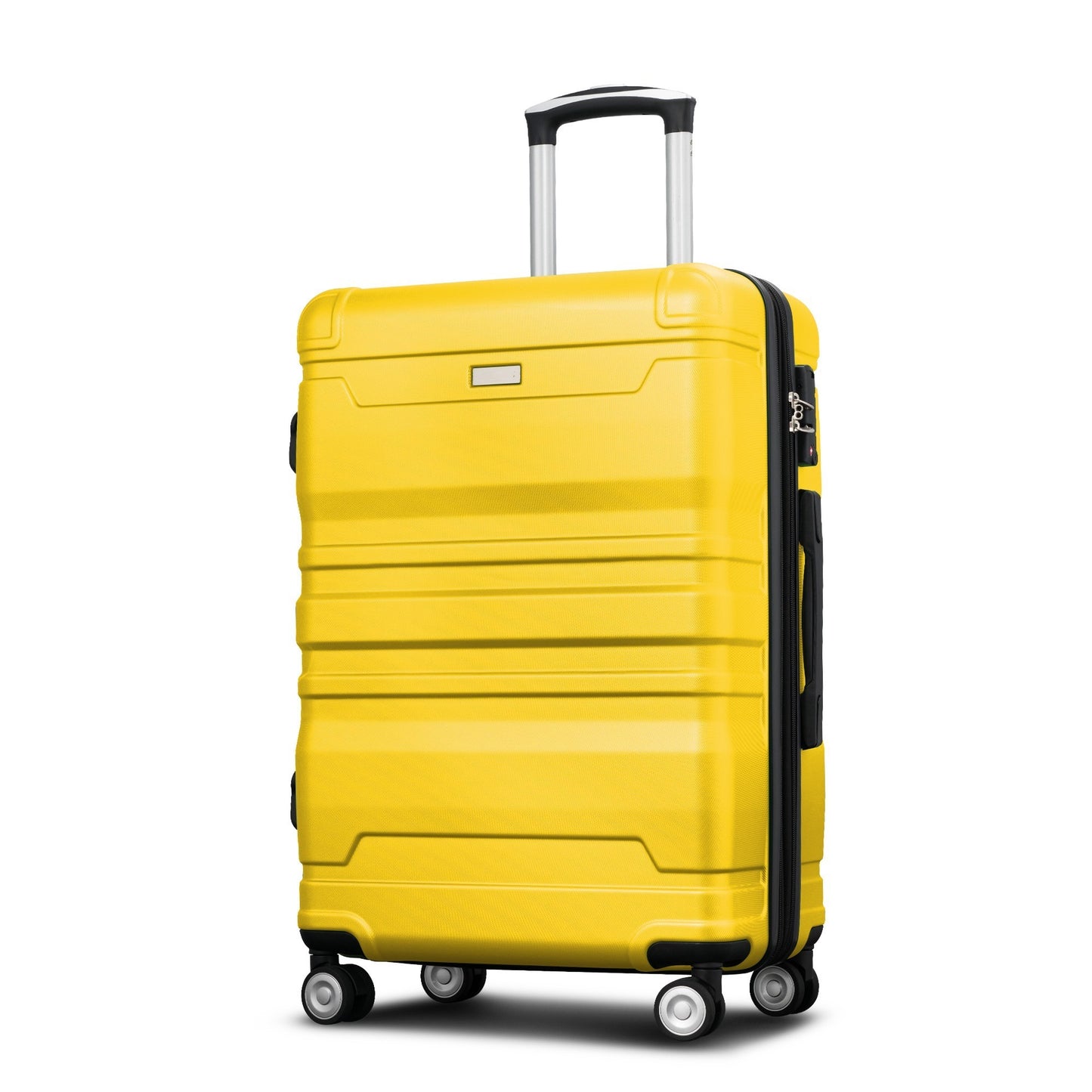 Luggage Sets New Model Expandable ABS Hardshell 3pcs Clearance Luggage Hardside Lightweight Durable Suitcase sets Spinner Wheels Suitcase with TSA Lock 20''24''28''(Yellow)