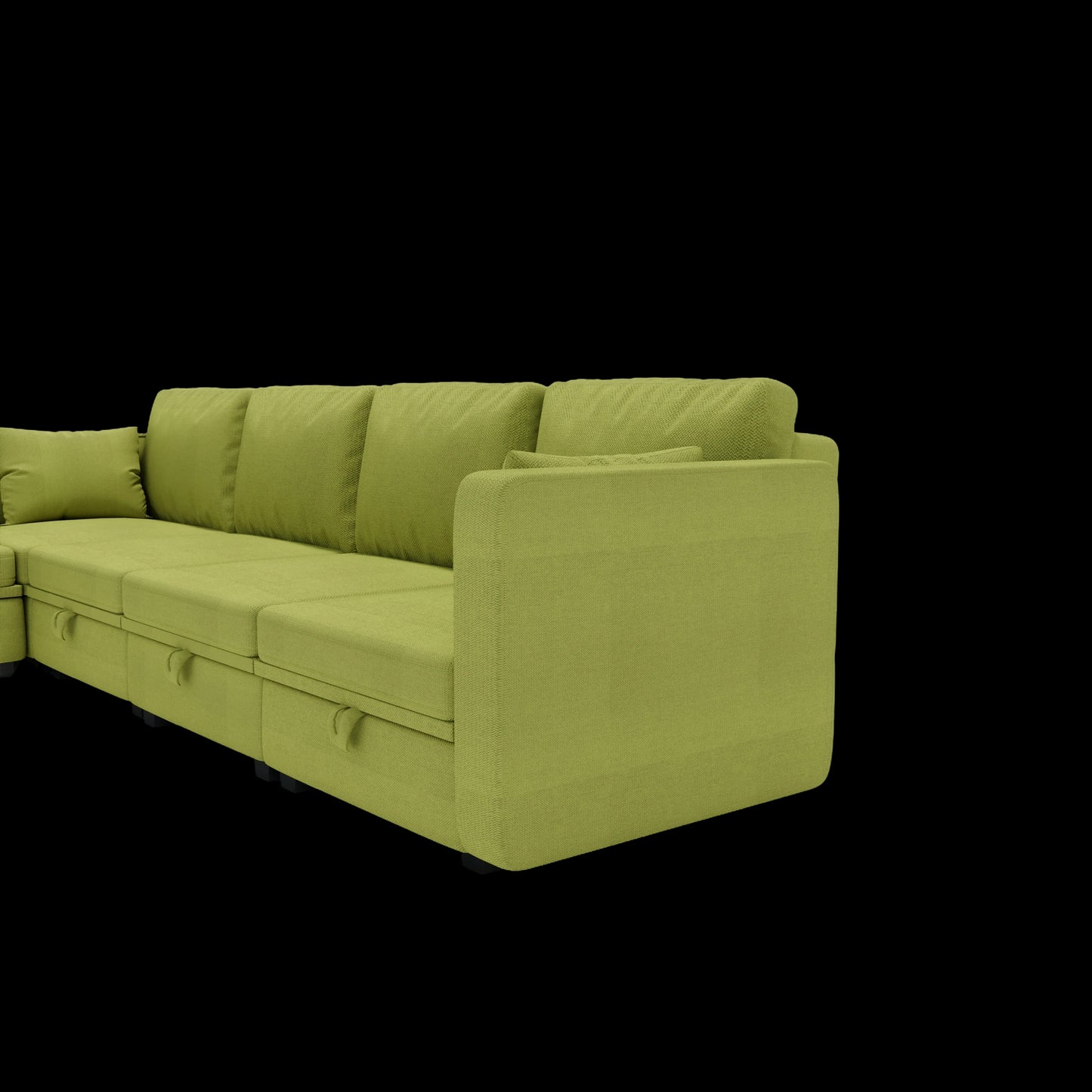 UNITED WE WIN Modular Sectional Sofa U Shaped Modular Couch with Reversible Chaise Modular Sofa Sectional Couch with Storage Seats