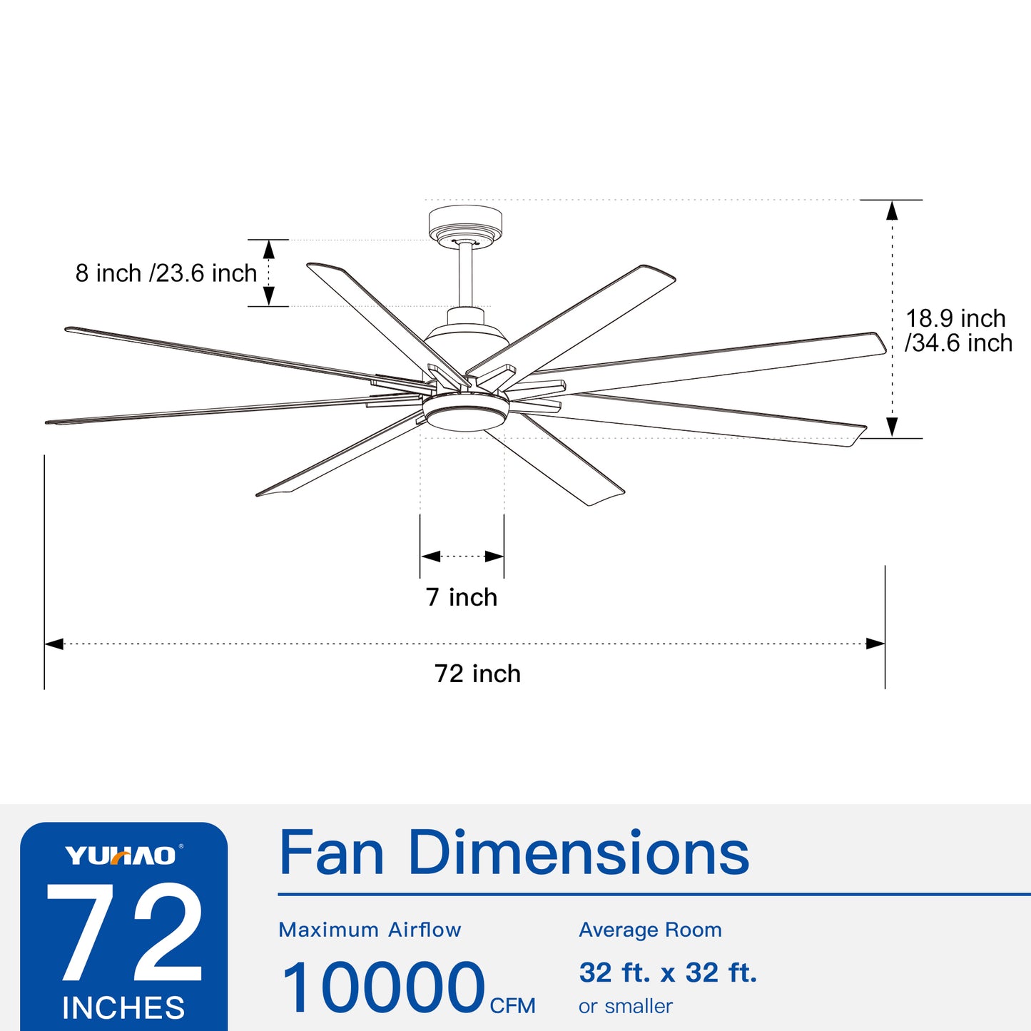 72 Smart Ceiling Fan with Silver Blades and LED Light Kit in Brushed Nickel Finish