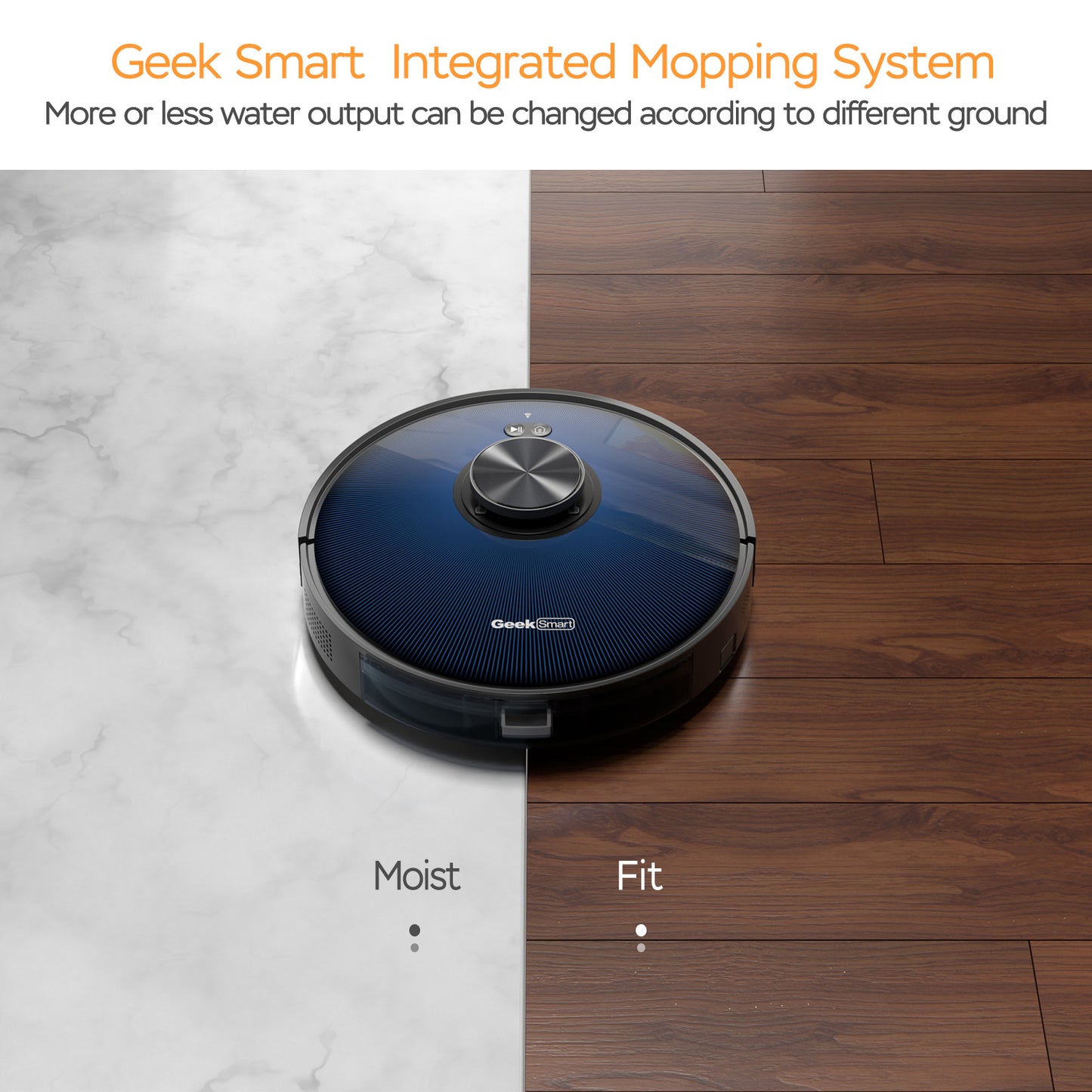 Effortless Cleaning Solution: Geek Smart L7 Robot Vacuum Cleaner and Mop, Smart Navigation, Wi-Fi Connectivity, Room Selection Feature, MAX 2700 PA Suction, Suitable for Pets and Spacious Homes