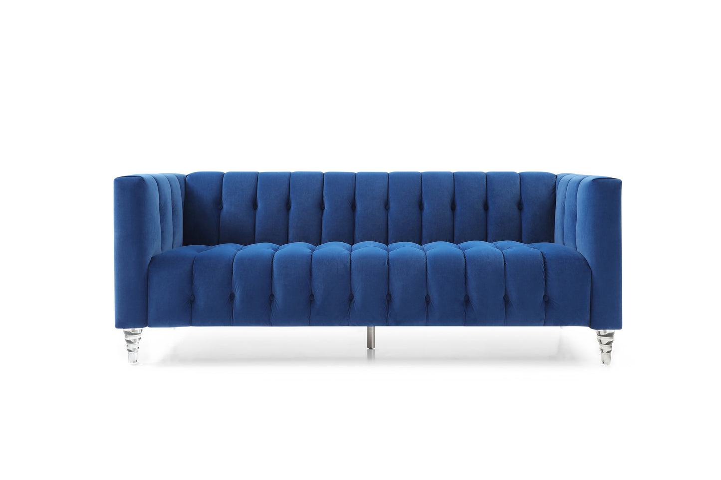 Blue Velvet 3-Seater Sofa