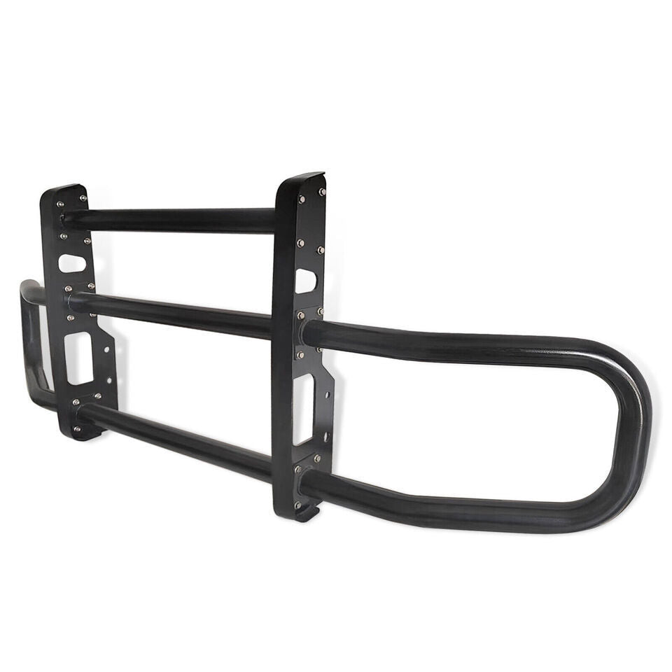 Black Iron Integrated Deer Guard Bumper for Freightliner, Volvo, Kenworth, and Peterbilt