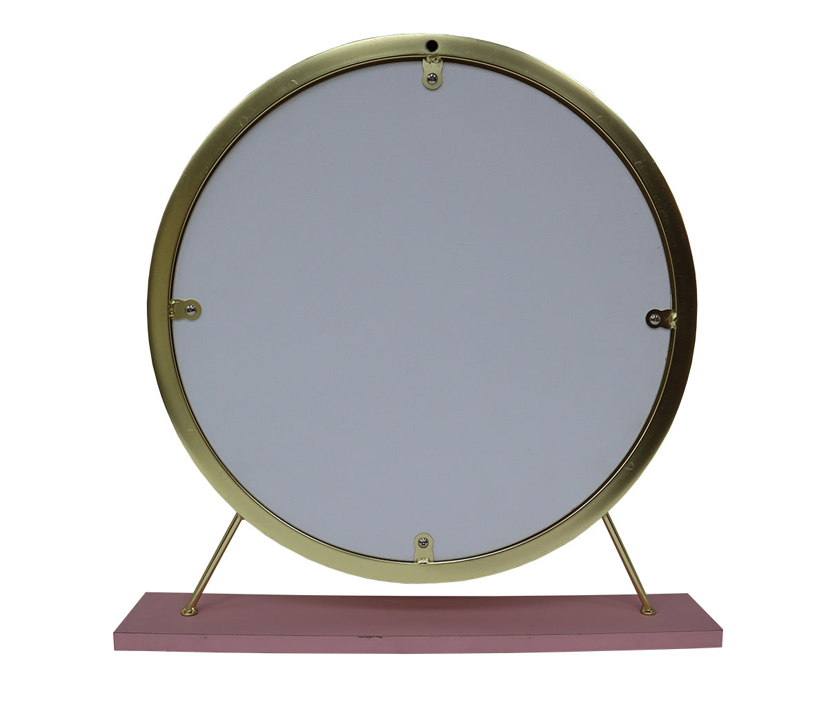 Adao Vanity Mirror & Stool, Faux Fur, Mirror, Pink & Gold Finish AC00934