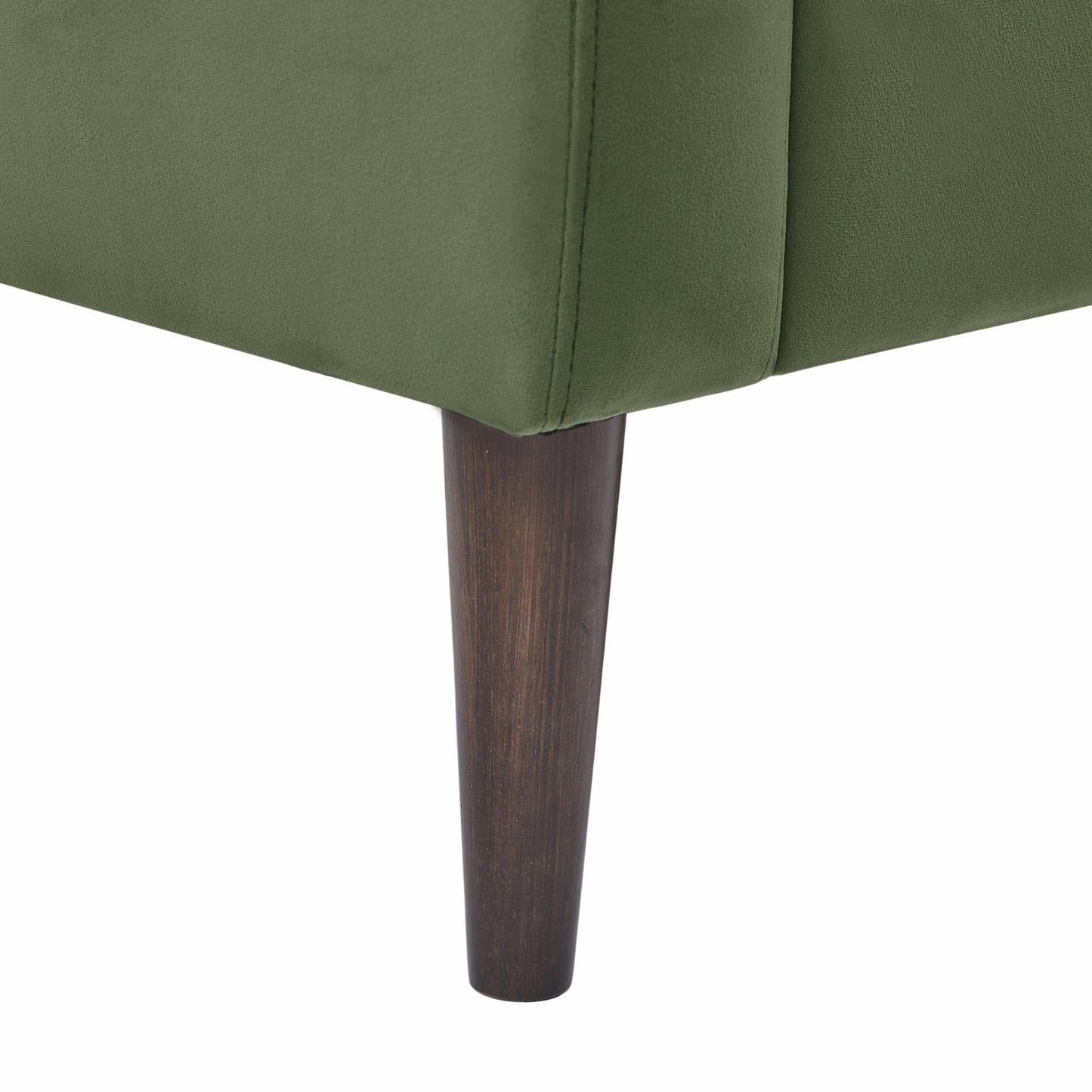 Modern Upholstered Tufted Accent Chair, Velvet Fabric Single Sofa Side Chair, Comfy Barrel Club Living Room Armchair with Solid Wood Legs for Bedroom Living Reading Room Office, Green