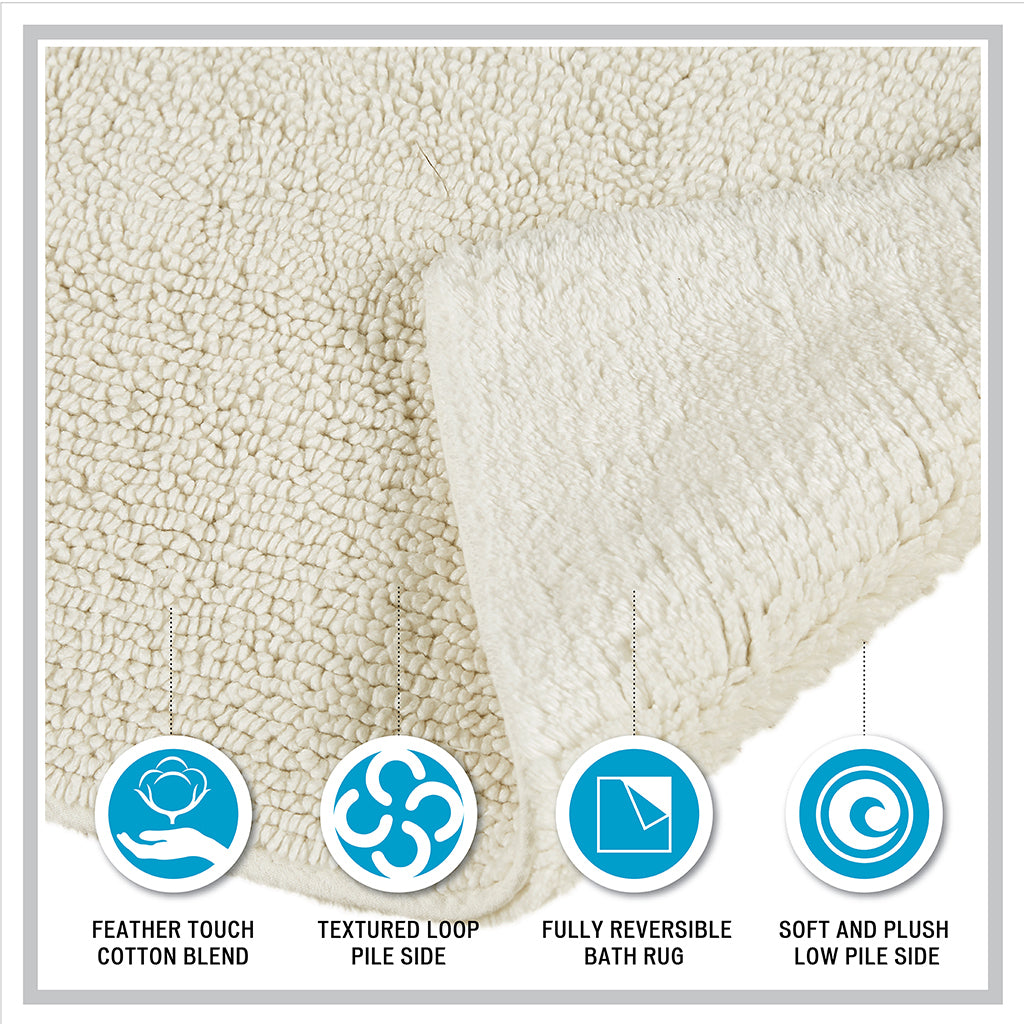 Luxurious Feather Reversible Bath Mat