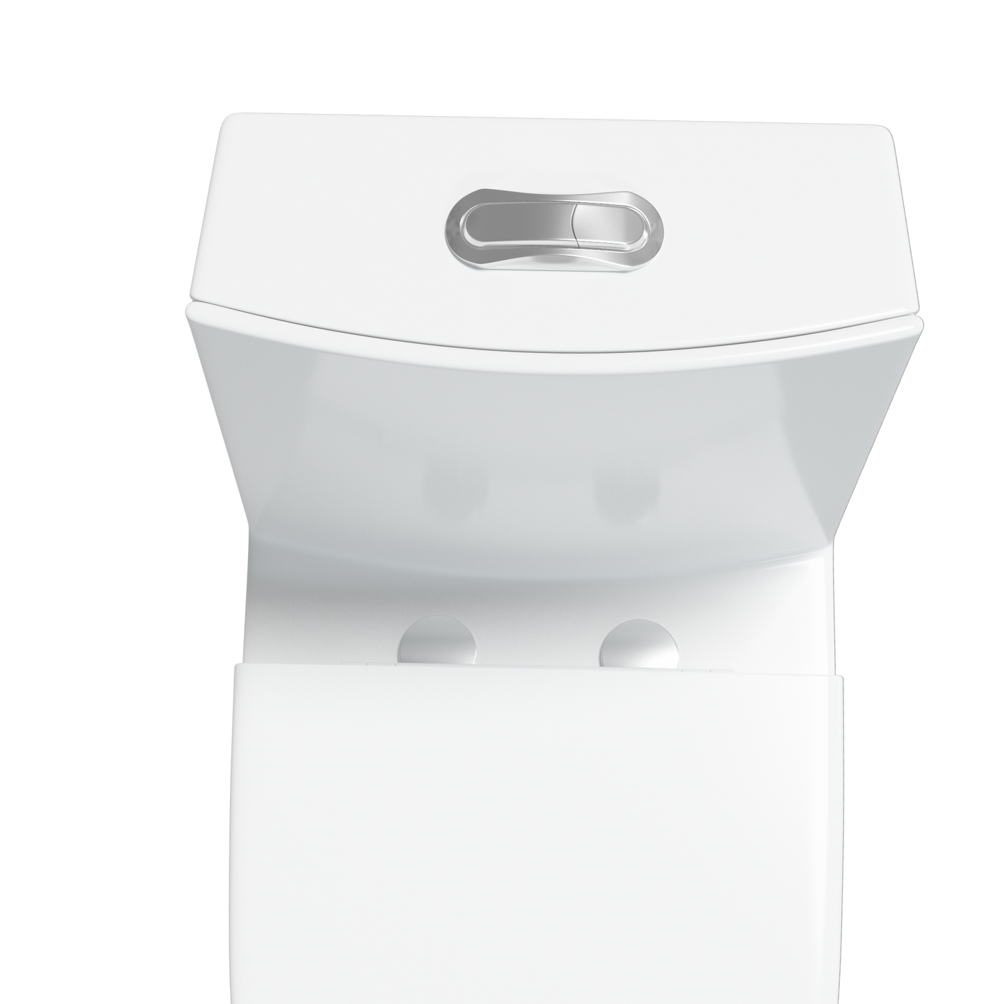 Dual Flush Elongated Standard One Piece Toilet with Comfortable Seat Height, Soft Close Seat Cover, High-Efficiency Supply, and White Finish Toilet Bowl (White Toilet)