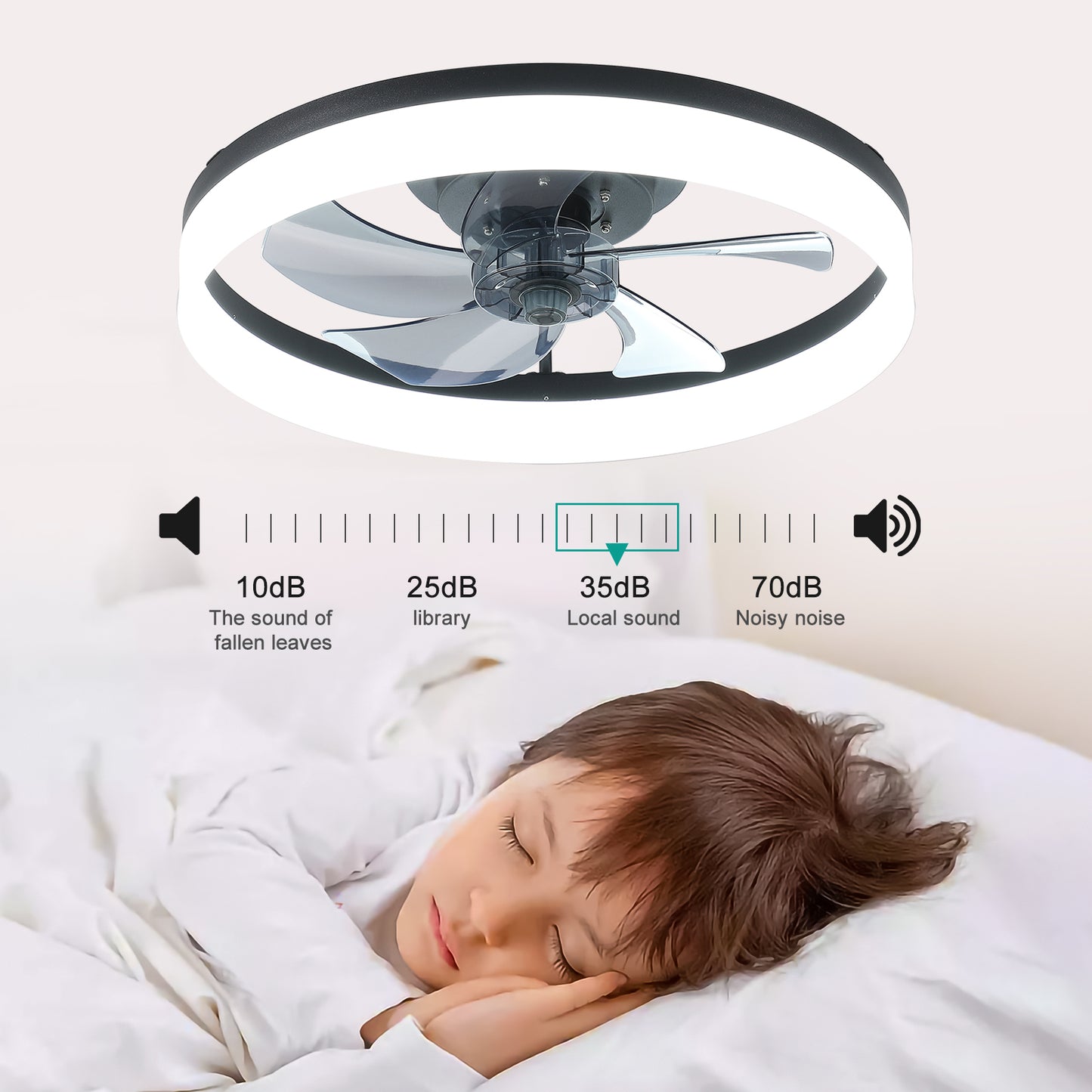 Modern Ceiling Fan with Adjustable LED Lights