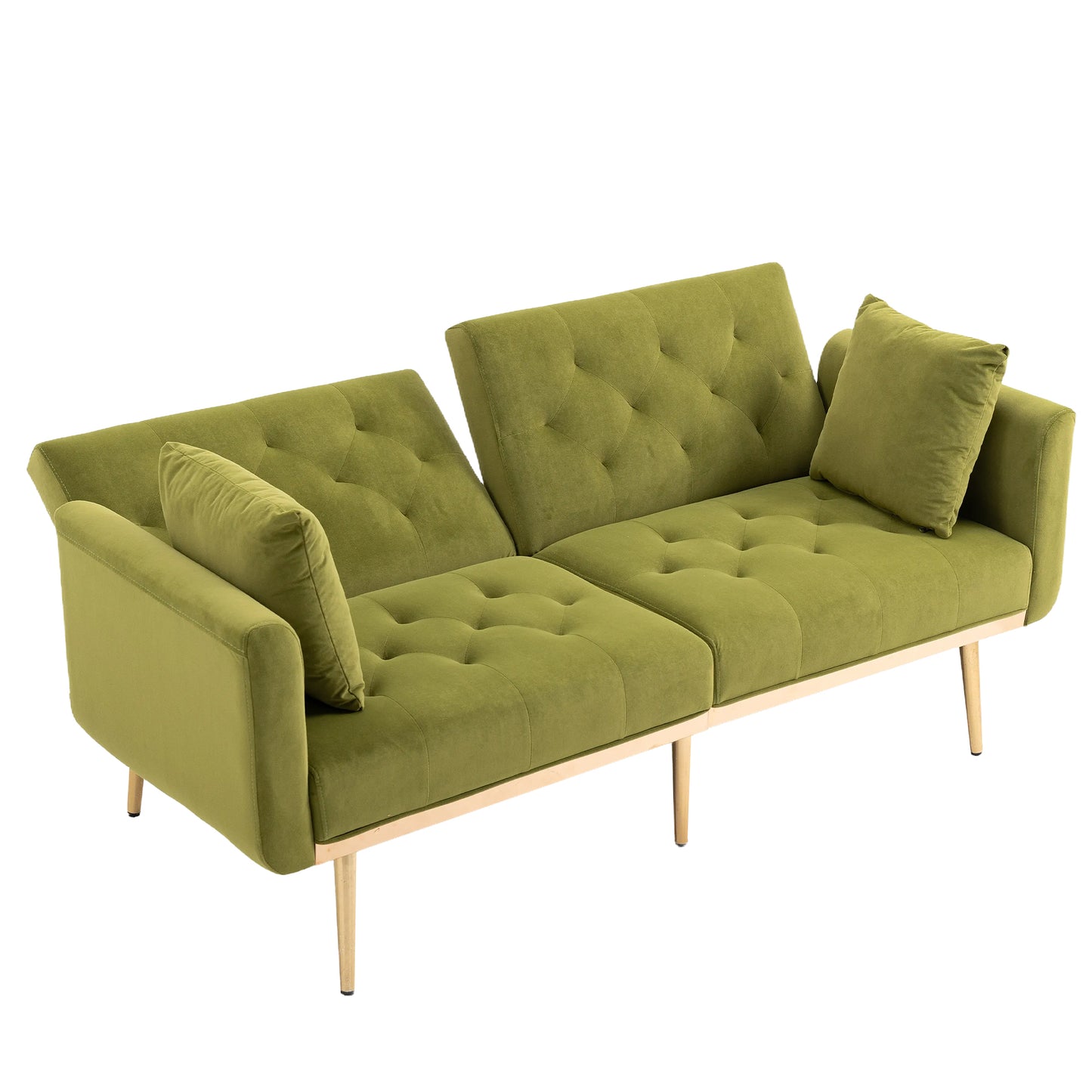 Velvet  Sofa , Accent sofa .loveseat sofa with metal  feet