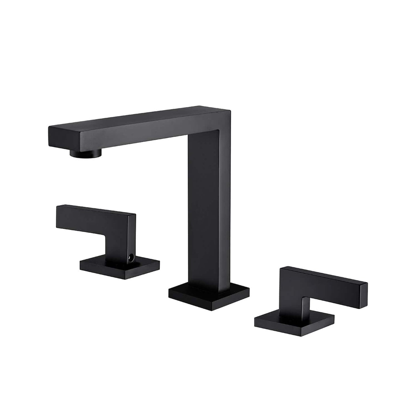 Matte Black Widespread Bathroom Faucet with Double Handles