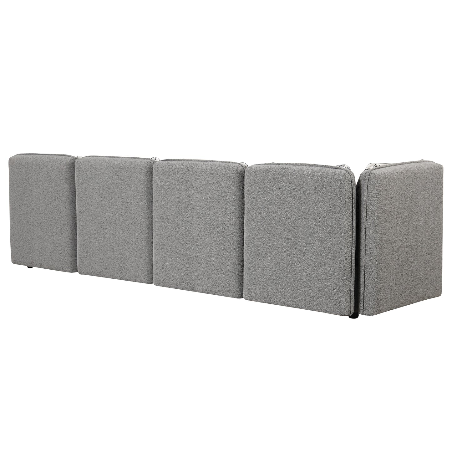 Convertible Modular Minimalist Sectional Sofa with Storage and 5 Pillows