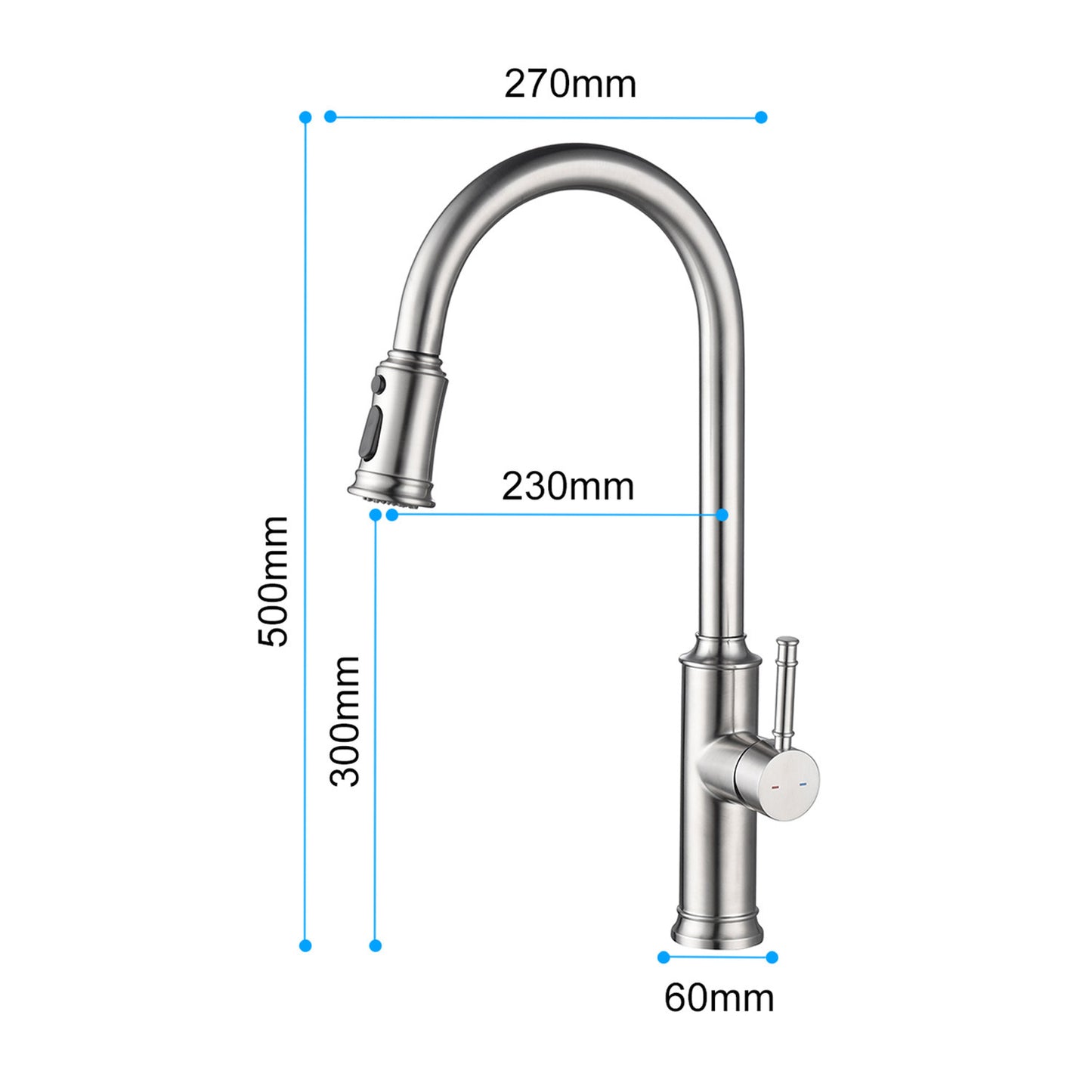 Kitchen Faucet with Pull Down Sprayer