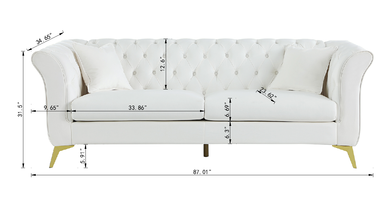 Chesterfield sofa ,Stanford sofa ,  high quality Chesterfield sofa ,white color , tufted and wrinkled fabric  sofa;contemporary Stanford sofa . tufted sofa with scroll  arm and scroll back