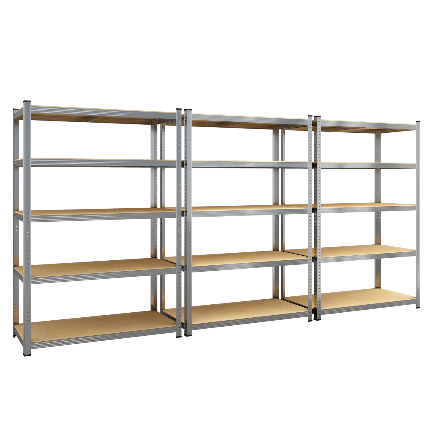 5-Tier Utility Shelves, Metal Storage Shelves Garage Shelving Unit Adjustable Garage Storage Shelves Storage Racks Heavy Duty Shed Shelving- Silver,49.2×23.6×71Inch