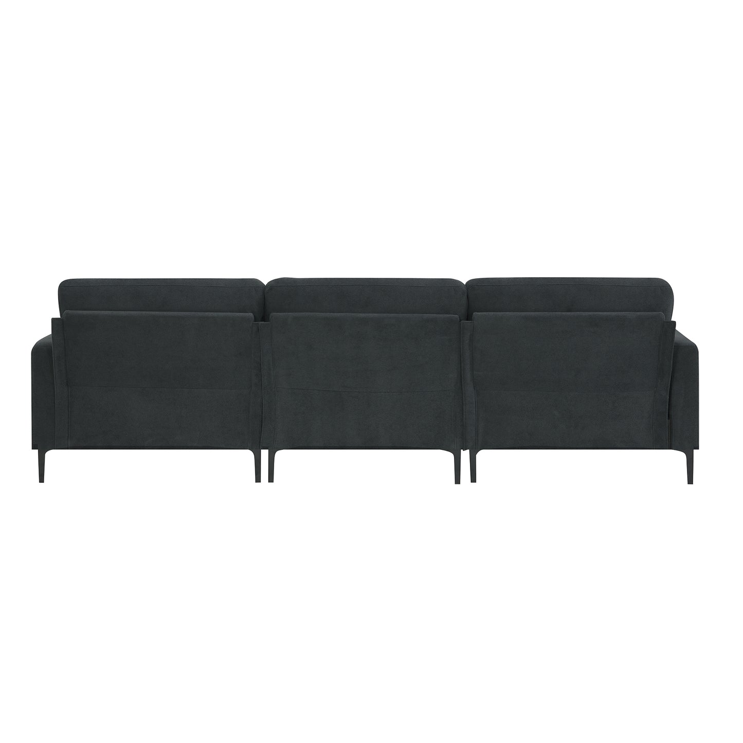 Modern L-shaped Sectional Sofa with Convertible Ottoman for Living Spaces