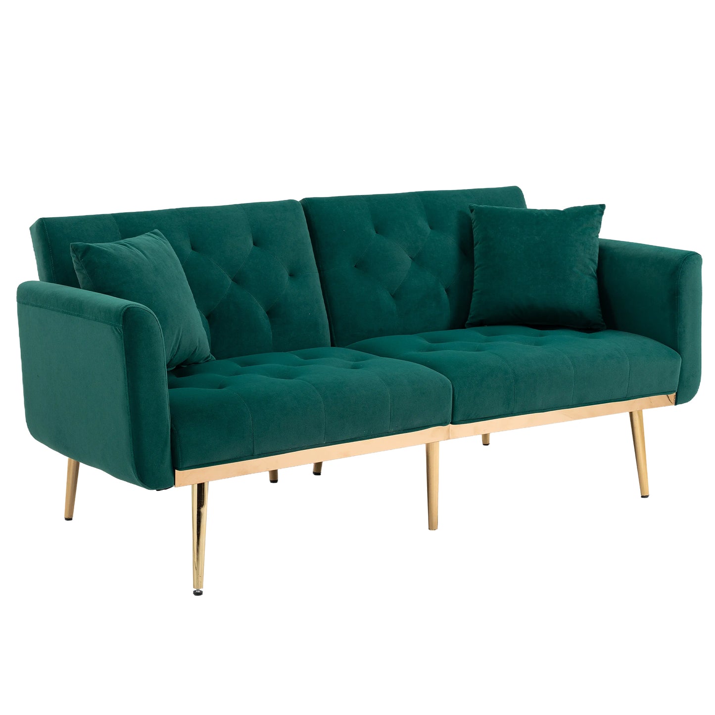 Velvet  Sofa , Accent sofa .loveseat sofa with metal  feet