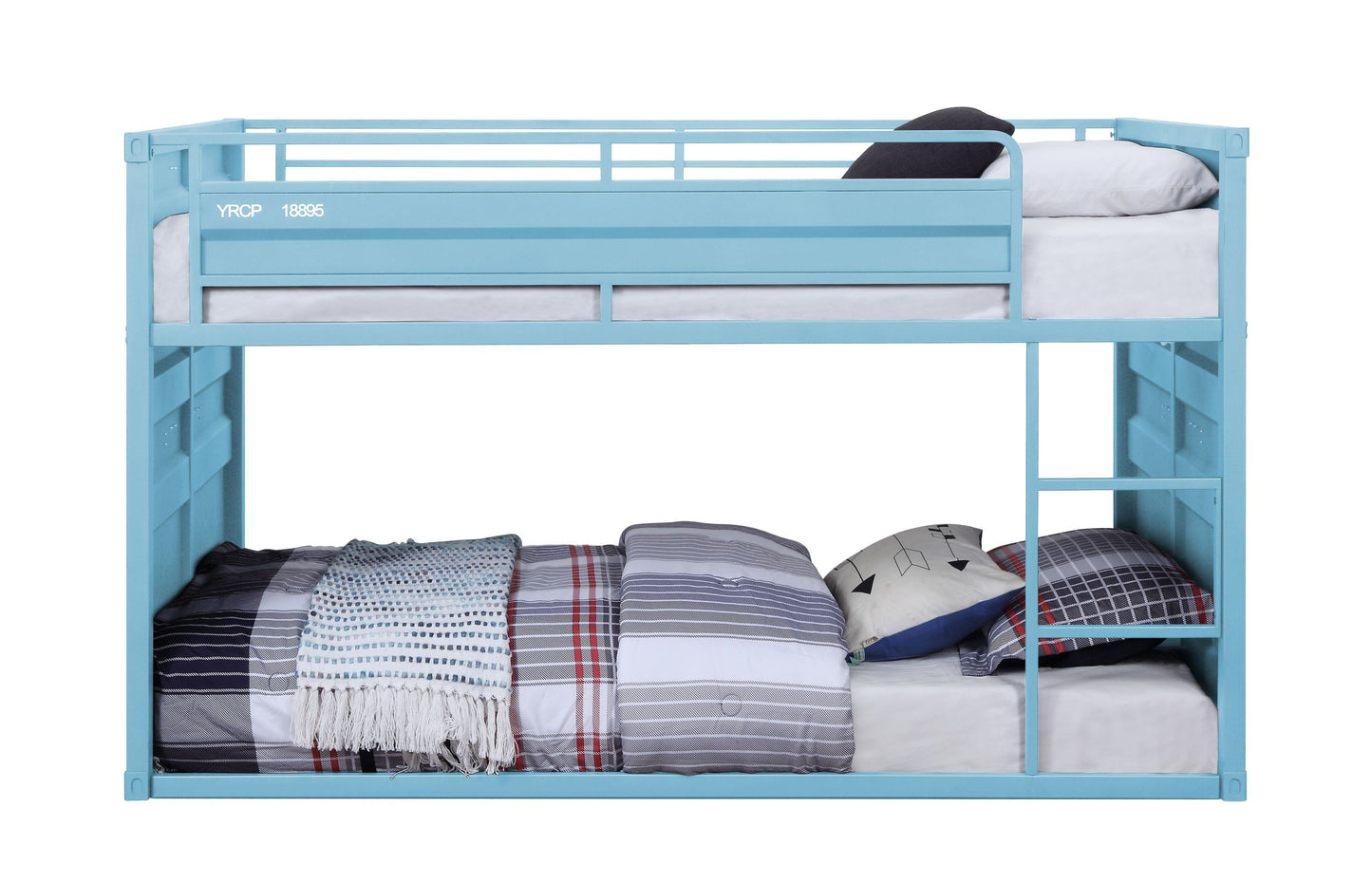 Container Twin Bunk Bed with Aqua Finish - Cargo Style