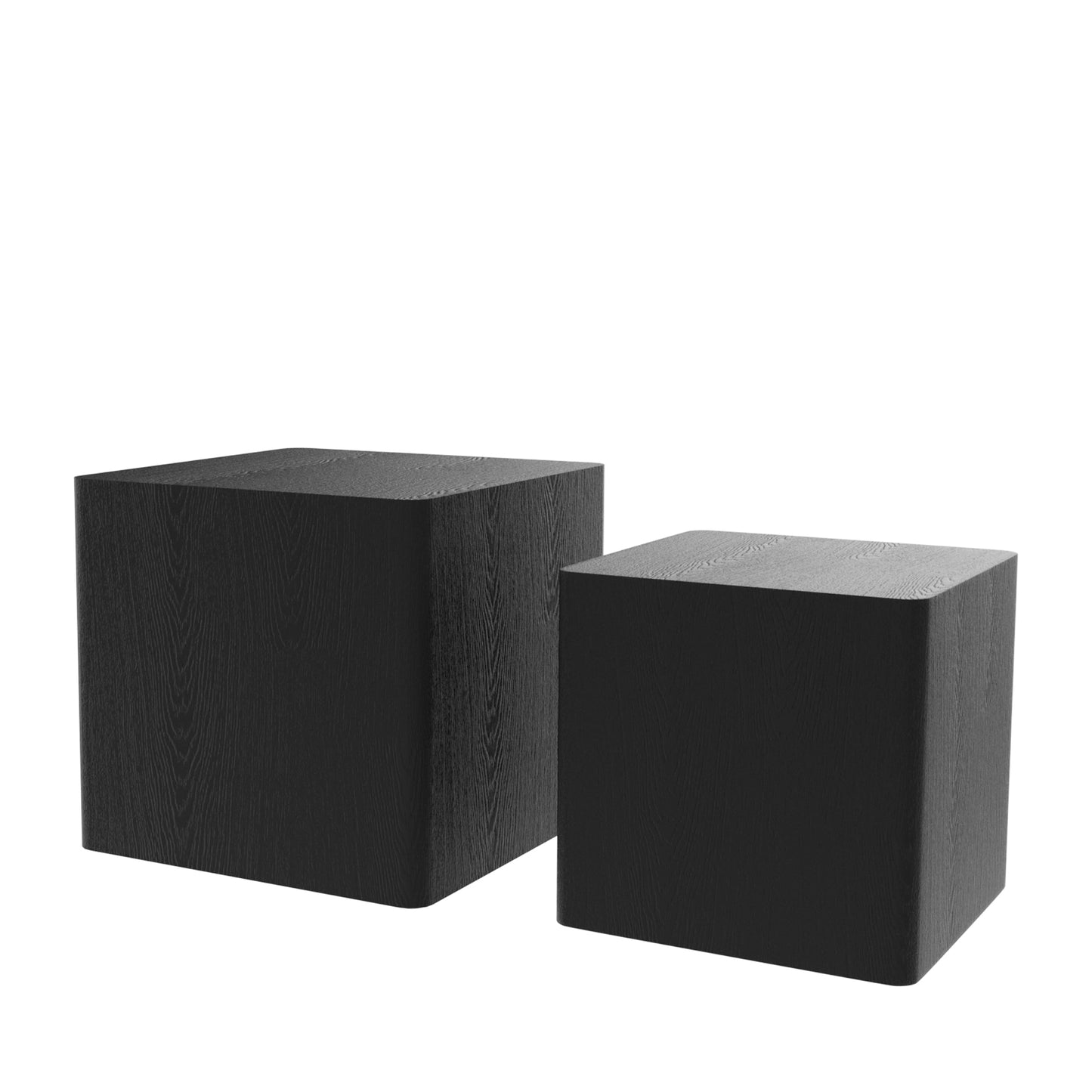 Black MDF Nesting Coffee & Side Tables Set