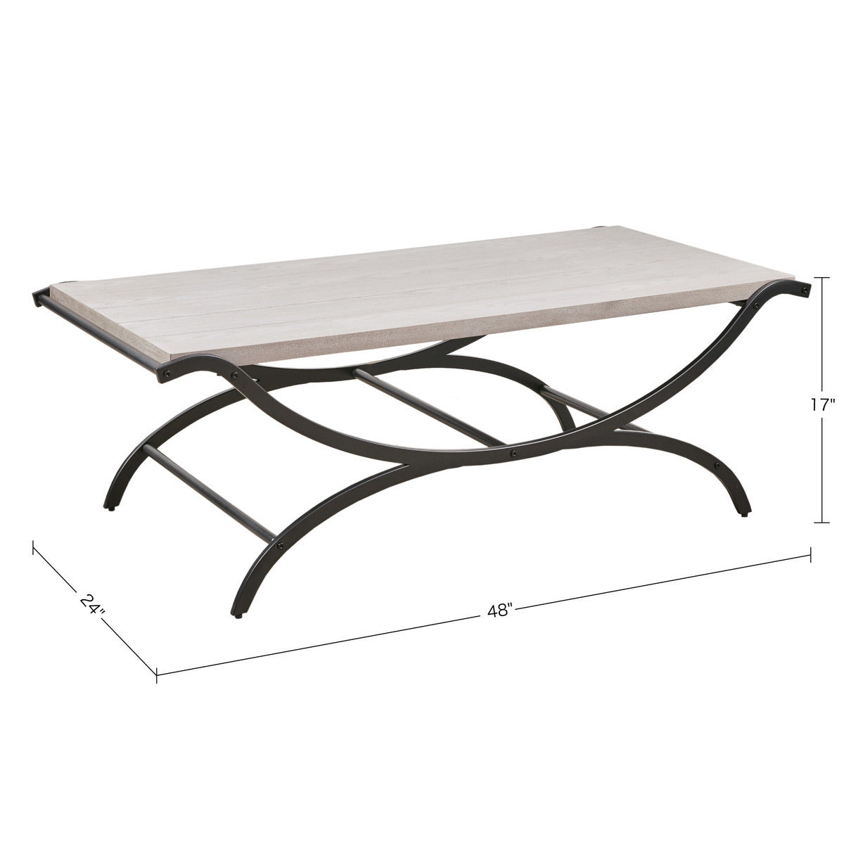 Modern White and Black Coffee Table