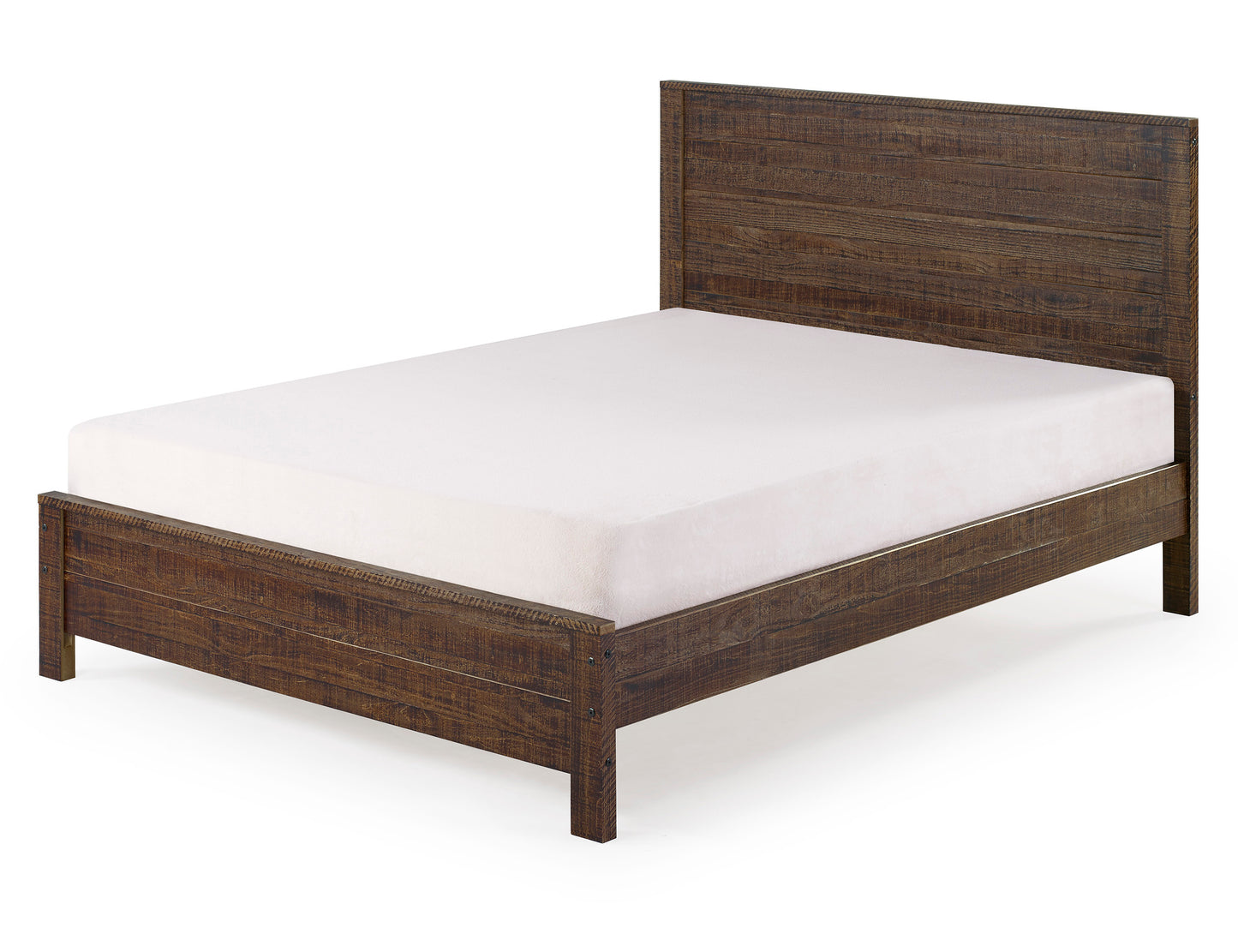 Albany Solid Wood Twin Bed Frame with Headboard, Heavy Duty Modern Rustic Twin Size Bed Frames, Box Spring Needed