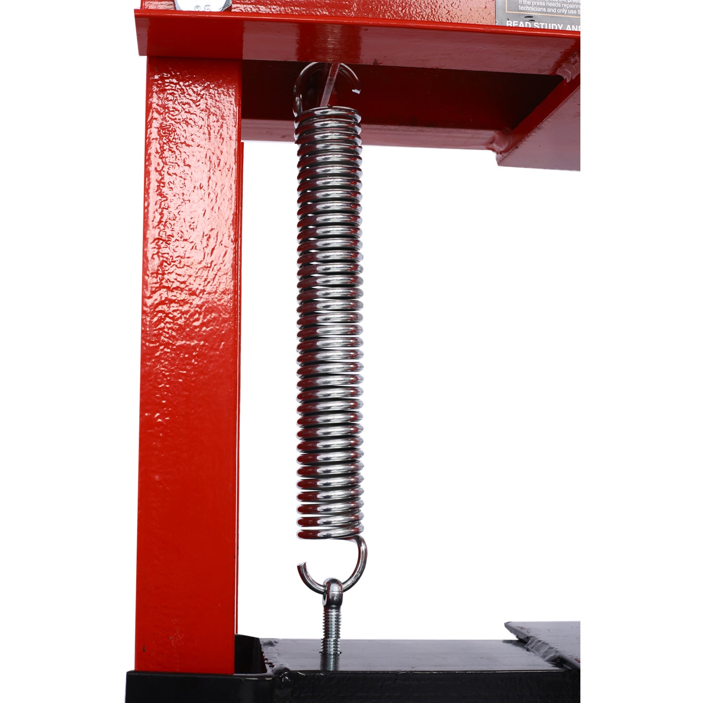 Hydraulic Shop Press ,12-Ton Capacity , Floor Mount ,with Press Plates, H-Frame Garage Floor Press, Adjustable Working Table Height,red