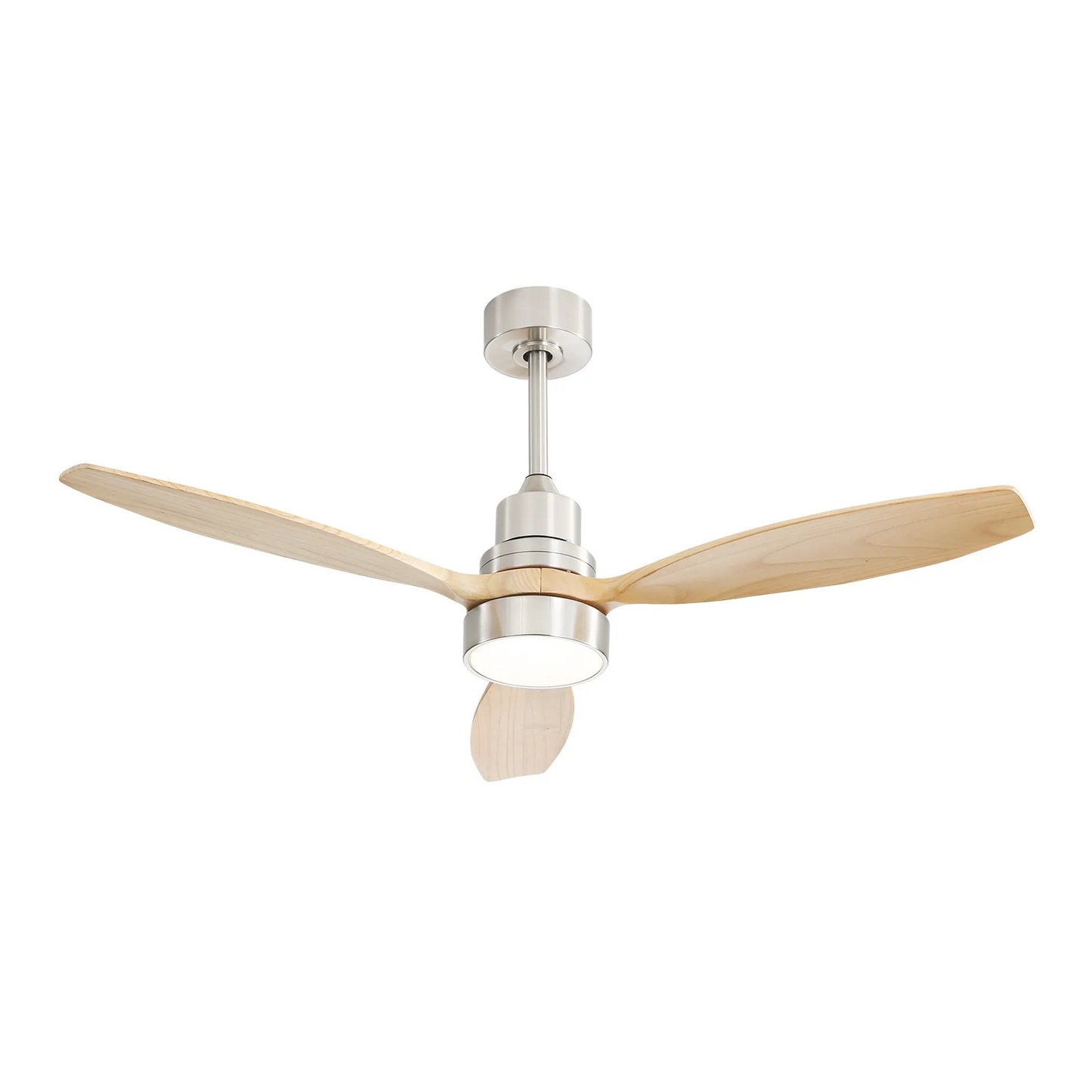 52 Modern Wooden Ceiling Fan with LED Light and Remote Control